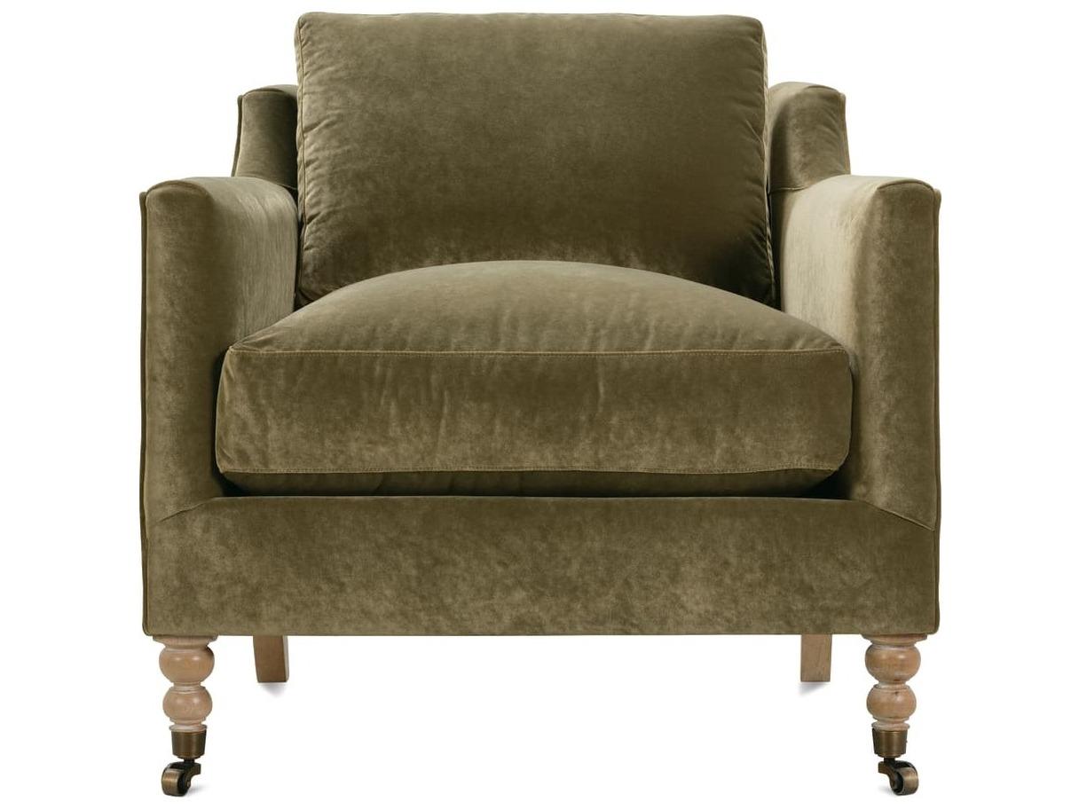 Rowe Madeline Rolling Green Fabric Accent Chair