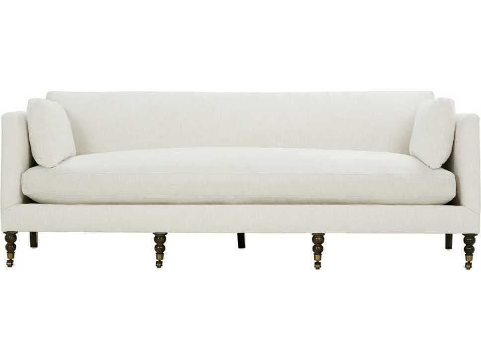 Rowe Madeline Chocolate White Upholstered Sofa