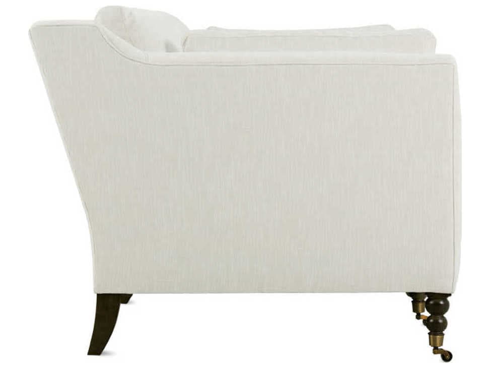 Rowe Madeline Chocolate White Upholstered Sofa