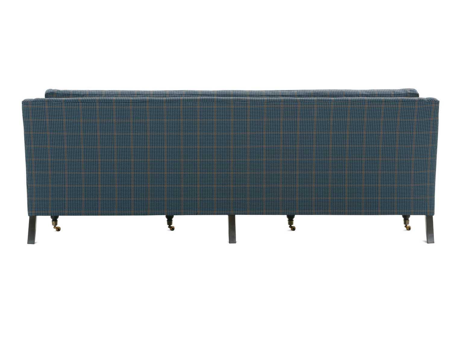 Rowe Madeline Chocolate Blue Upholstered Sofa