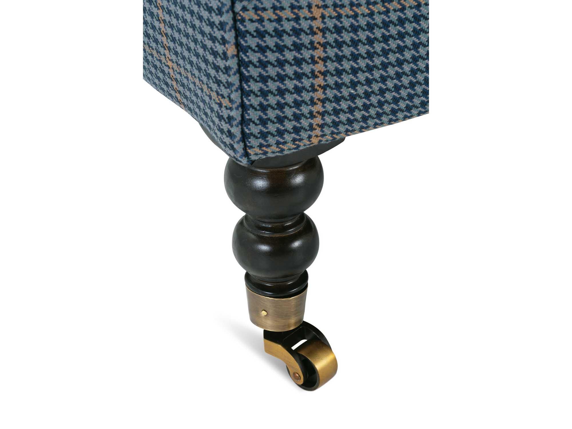 Rowe Madeline Chocolate Blue Upholstered Sofa