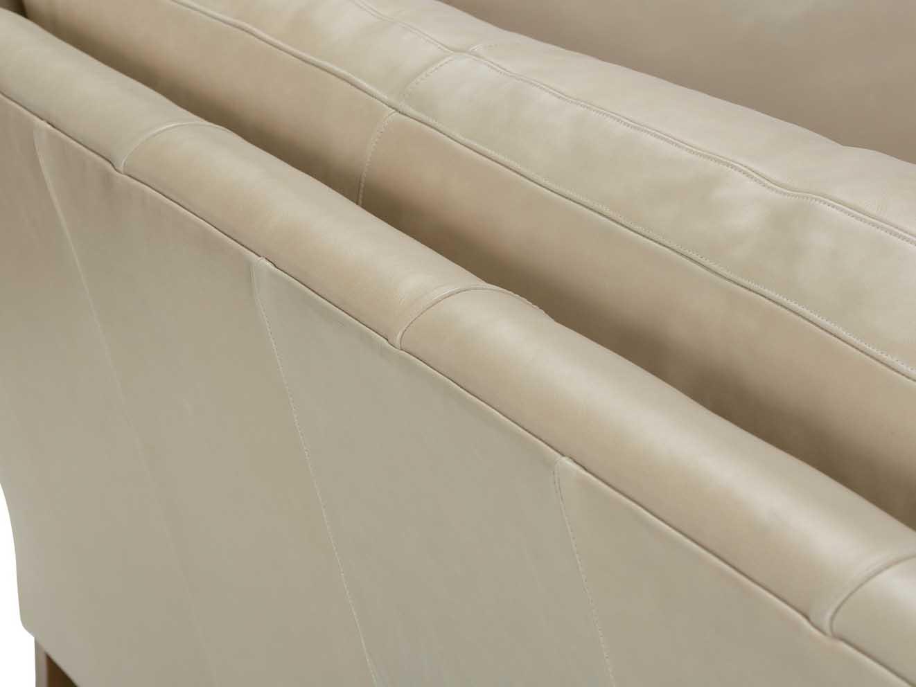 Rowe Madeline Latte Cream Leather Sofa