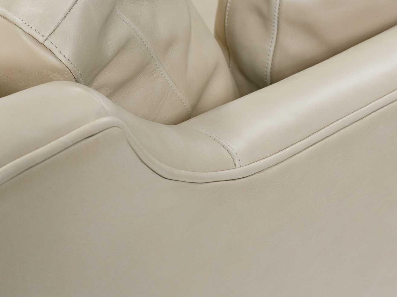 Rowe Madeline Latte Cream Leather Sofa