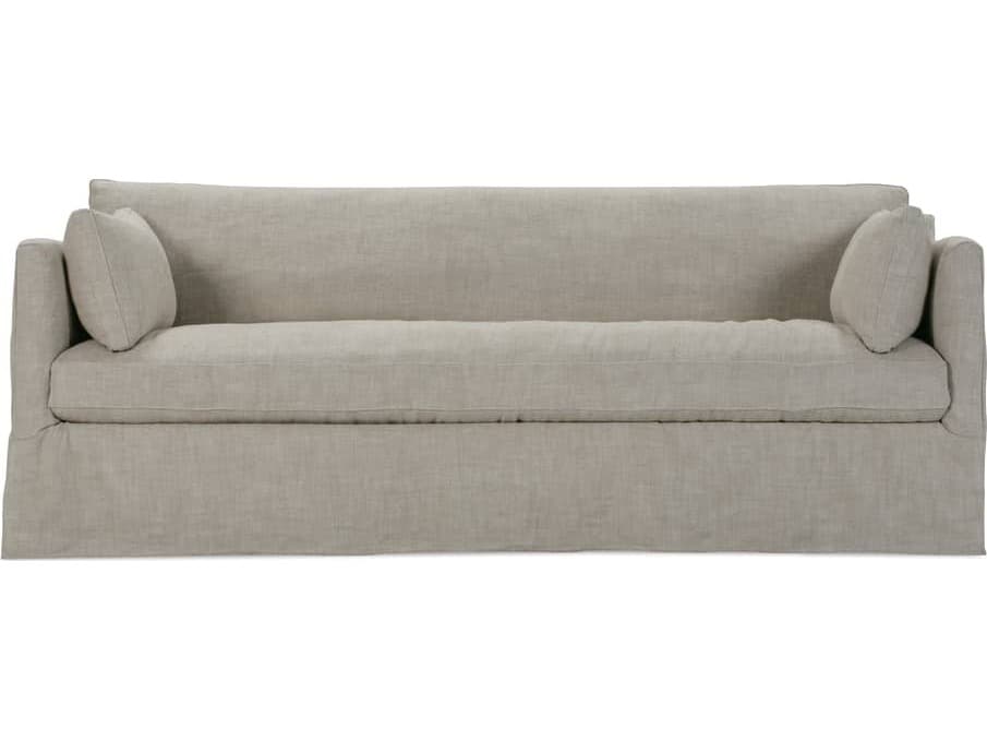 Rowe Natural Gray Upholstered Slip Sofa