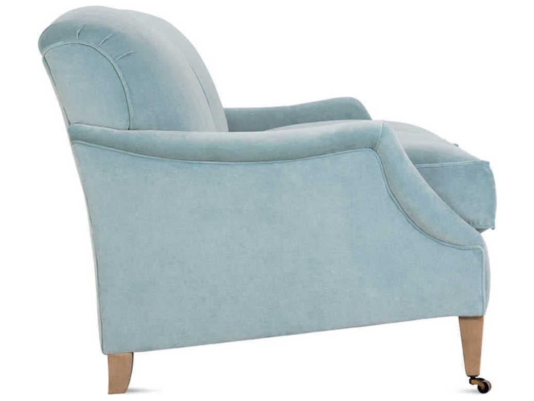 Rowe Marleigh Washed Oak Blue Upholstered Sofa