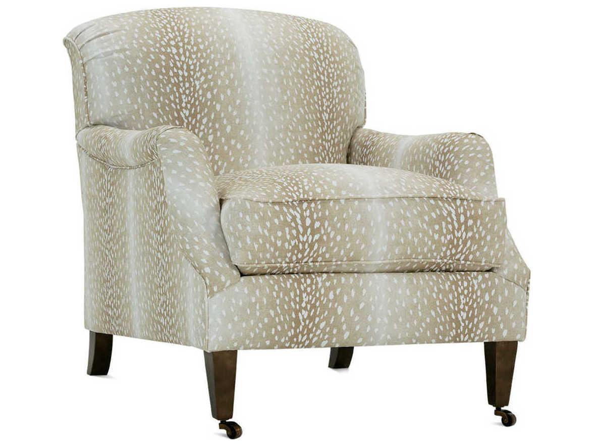 Rowe Marleigh Rolling Beige Fabric Accent Chair