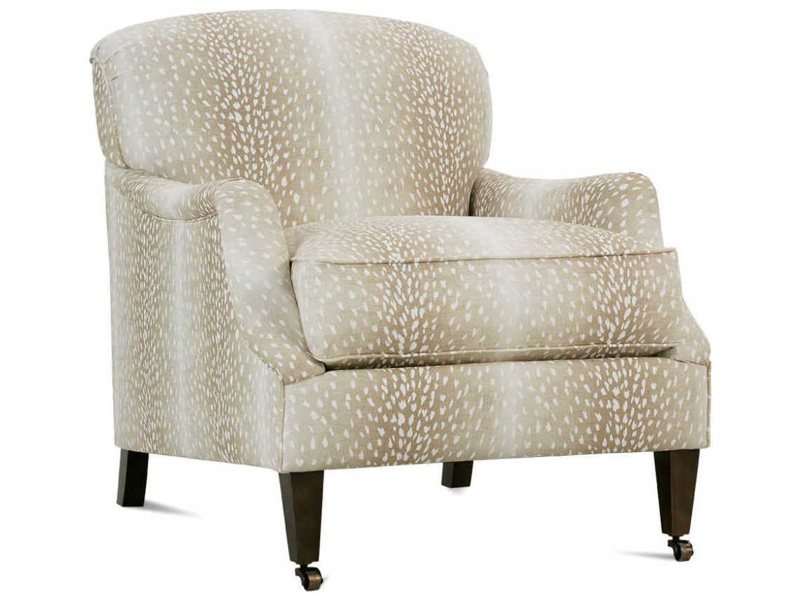 Rowe Marleigh Rolling Beige Fabric Accent Chair