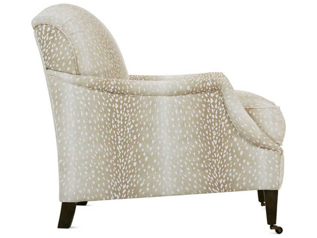 Rowe Marleigh Rolling Beige Fabric Accent Chair