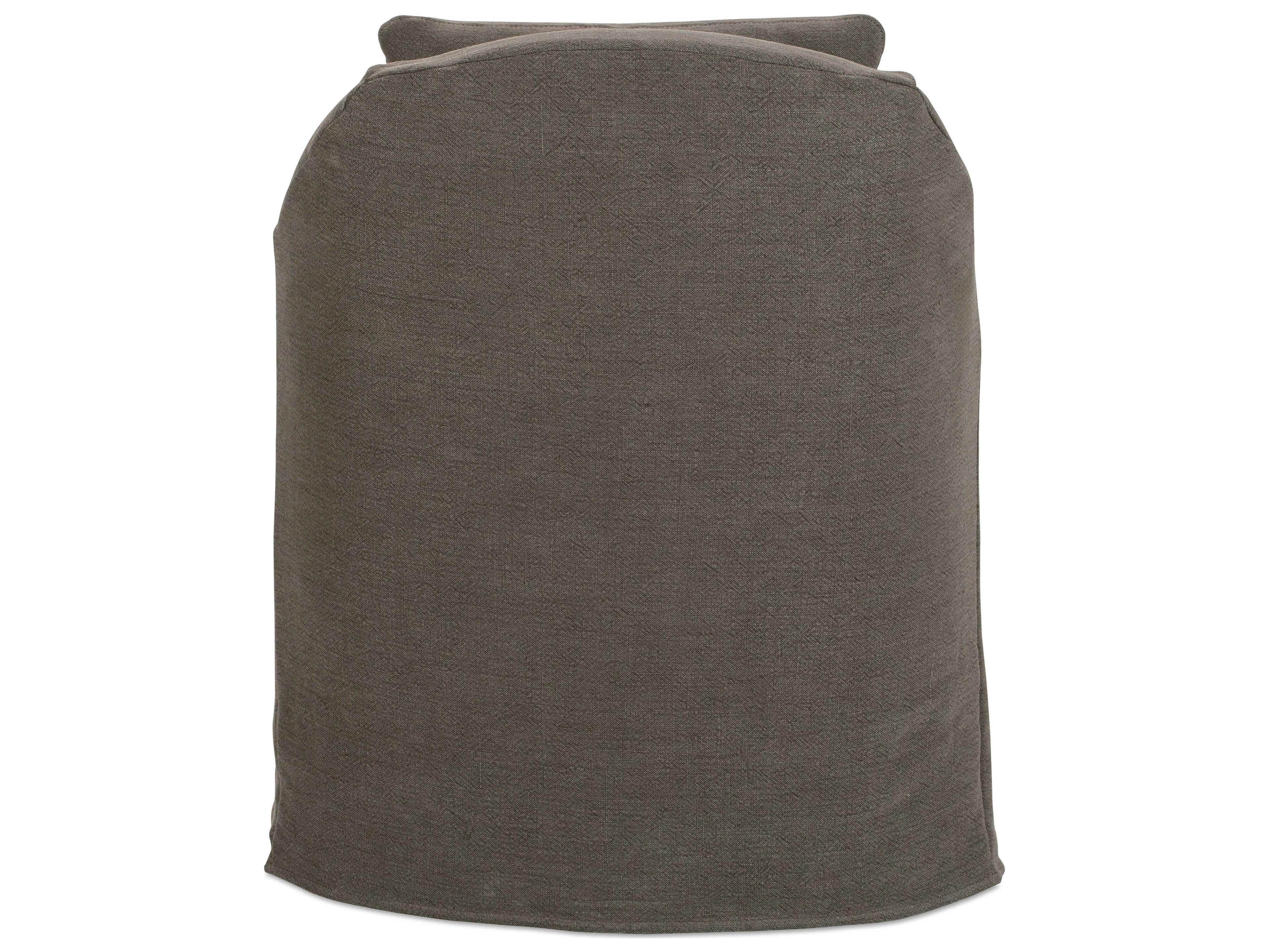 Rowe Noel Swivel Brown Fabric Accent Chair with Slipcover