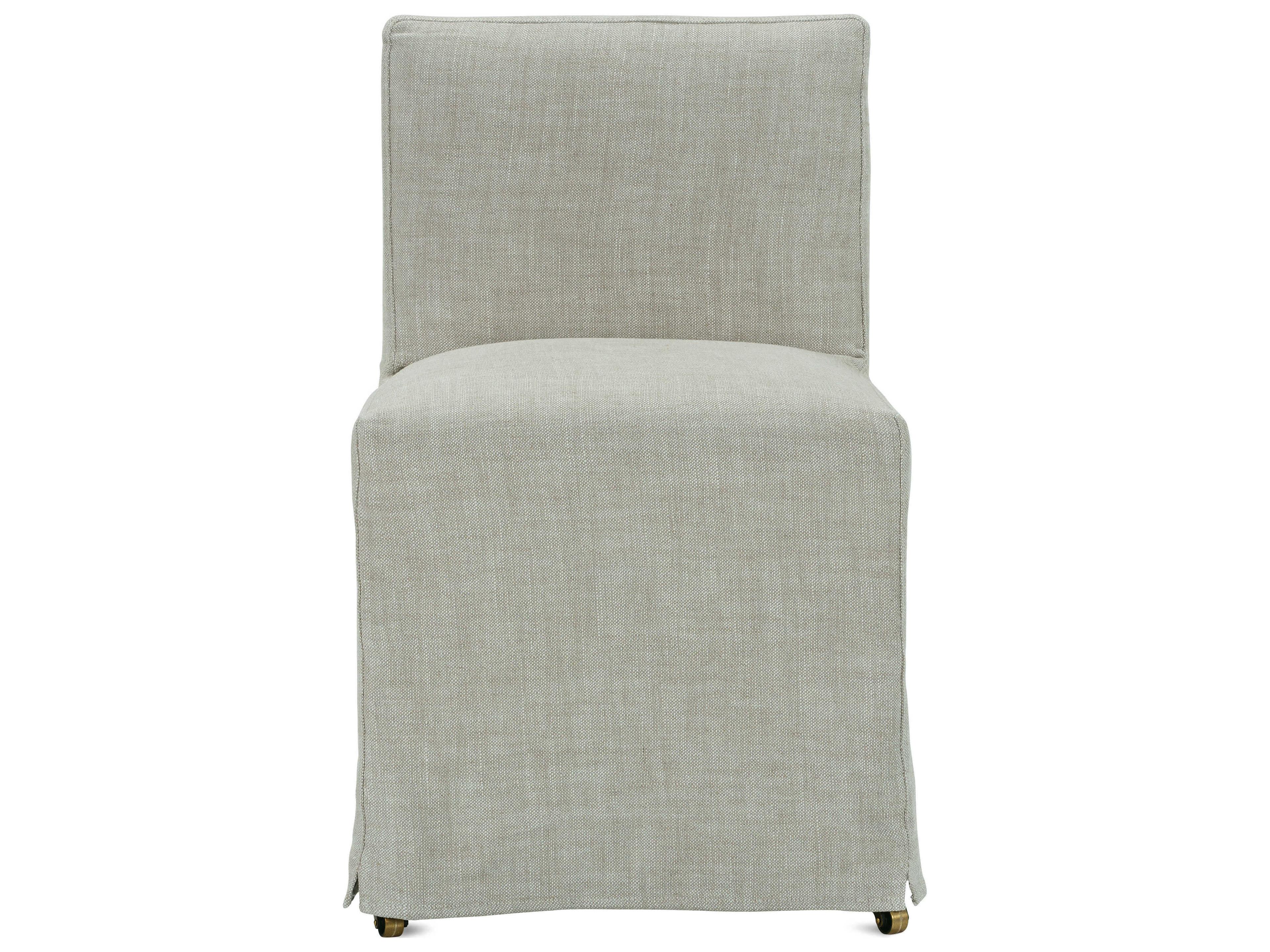 Rowe Odessa Beige Upholstered Side Dining Chair with Silpcover