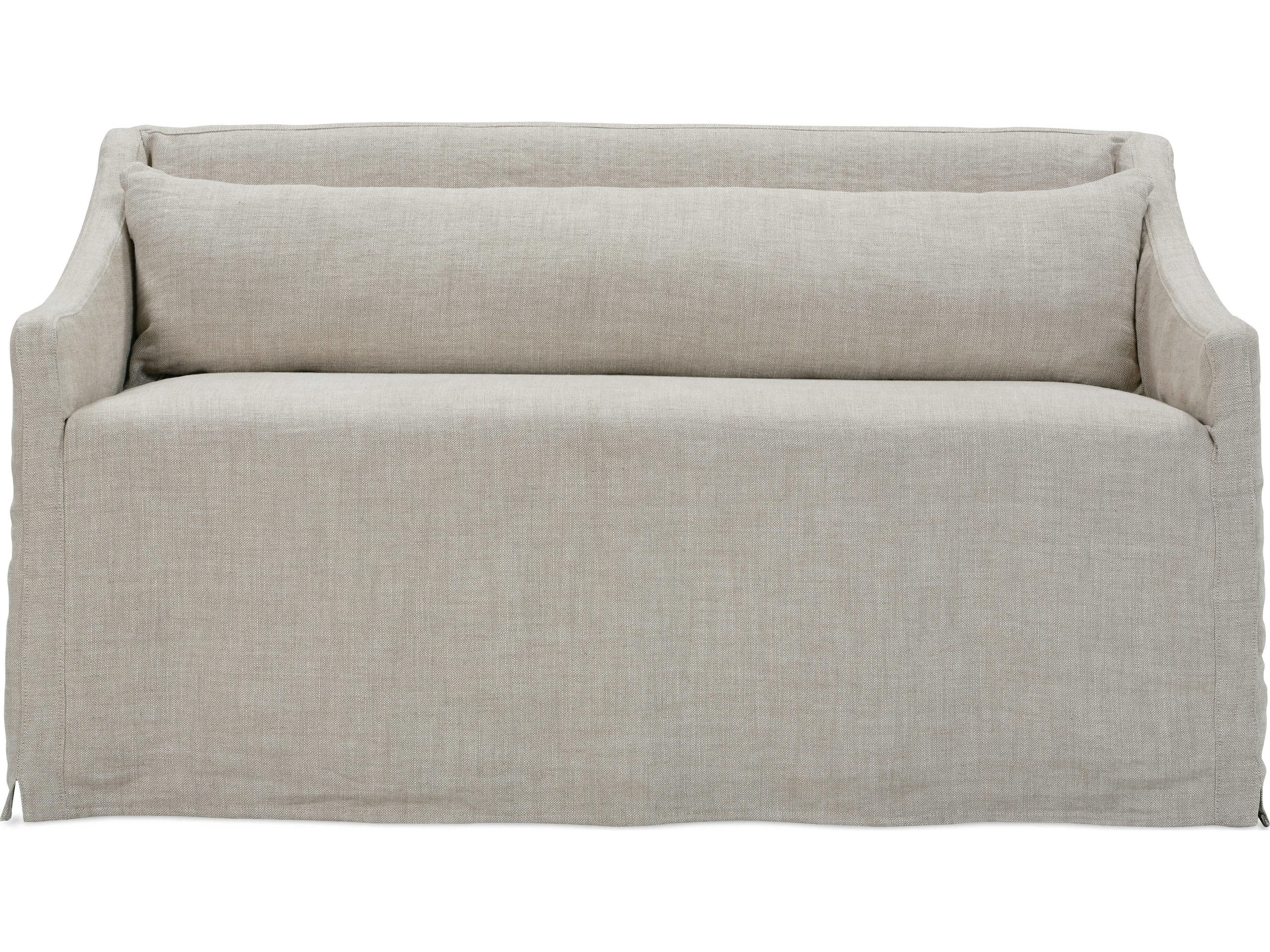 Rowe Odessa Beige Upholstered Accent Bench with Slipcover