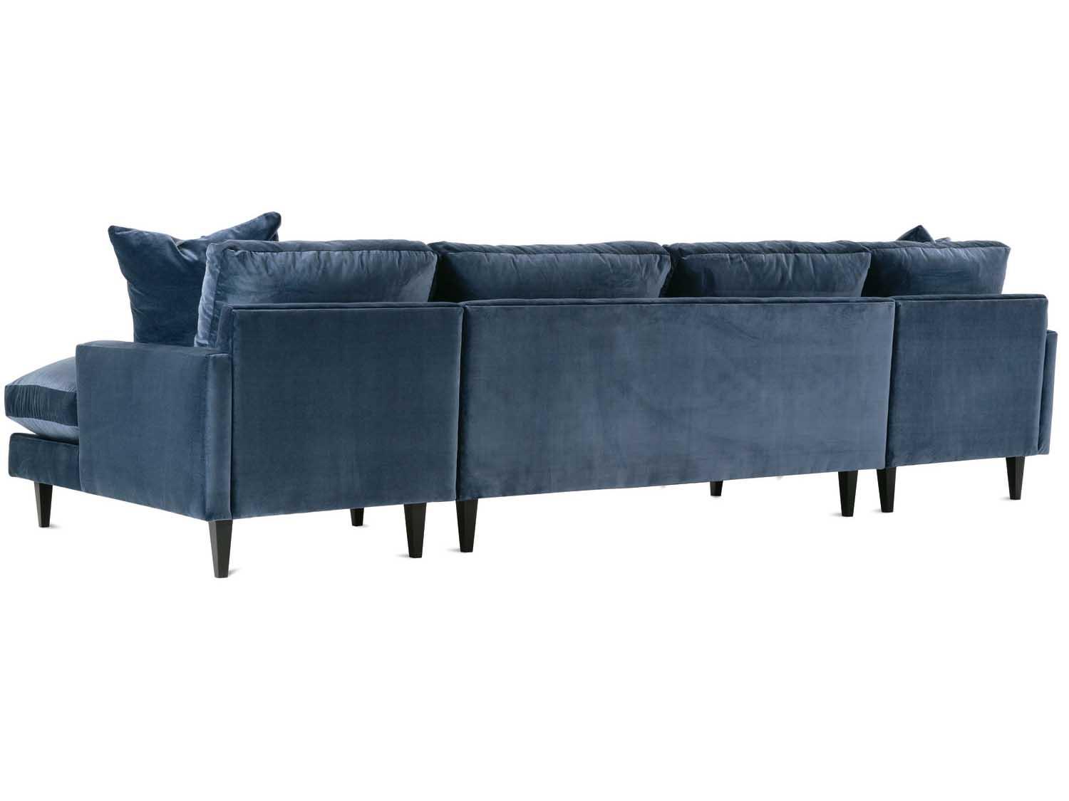 Rowe Oslo Blue Upholstered Sectional Sofa