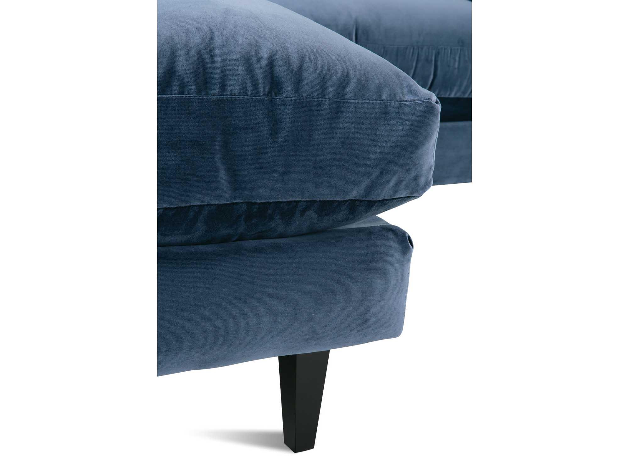 Rowe Oslo Blue Upholstered Sectional Sofa
