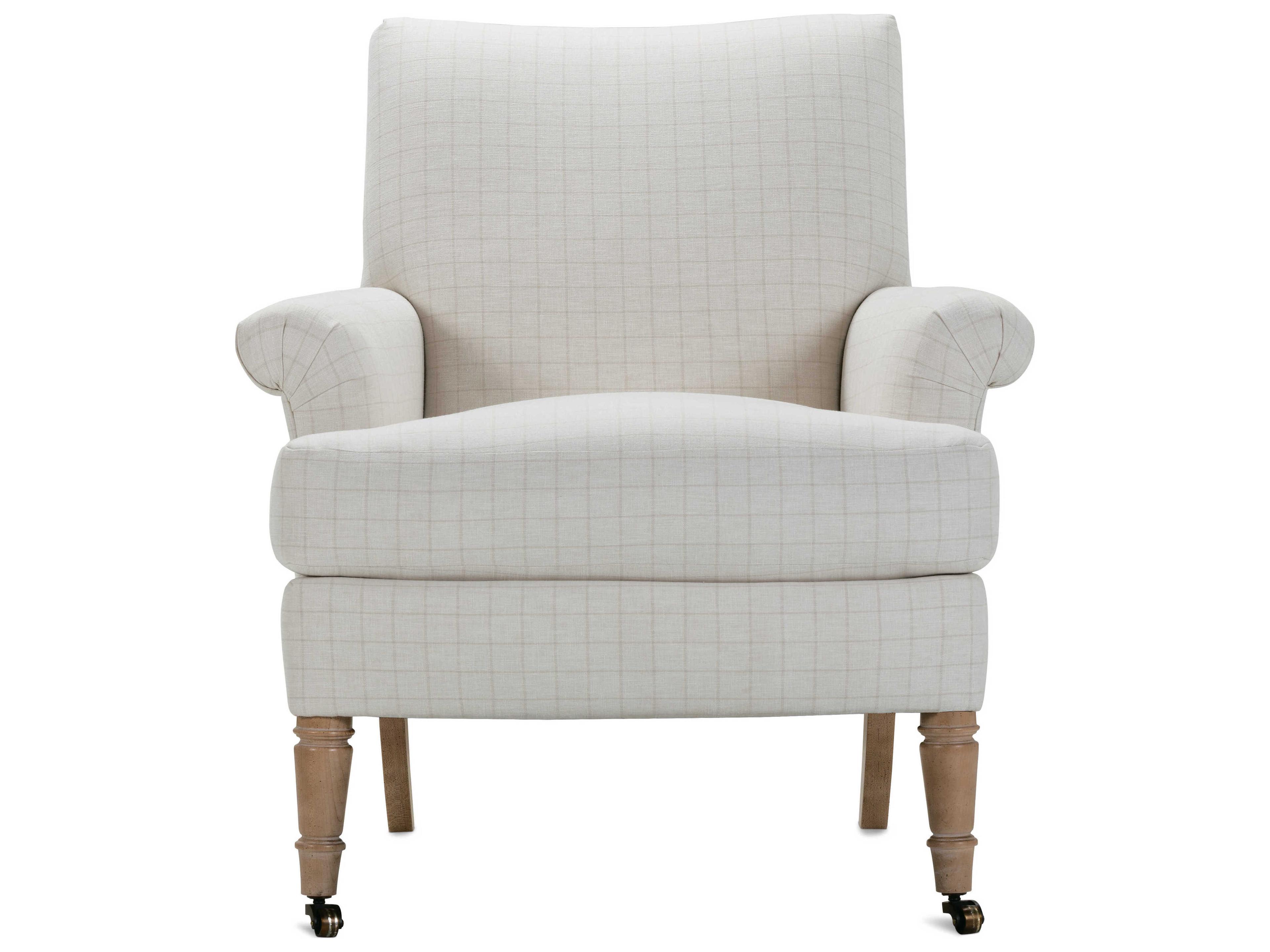 Rowe Hannah Rolling Beige Fabric Accent Chair
