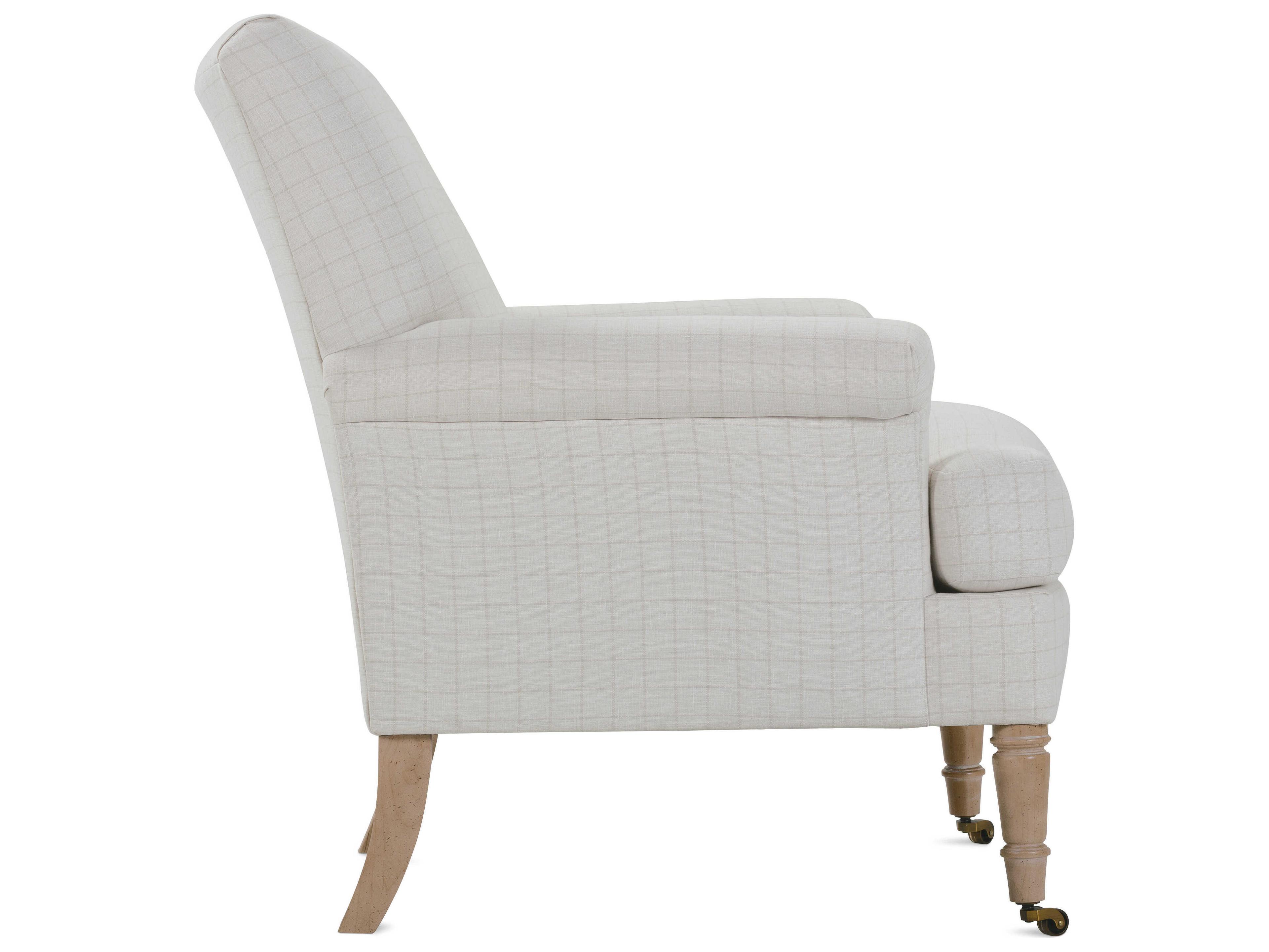Rowe Hannah Rolling Beige Fabric Accent Chair