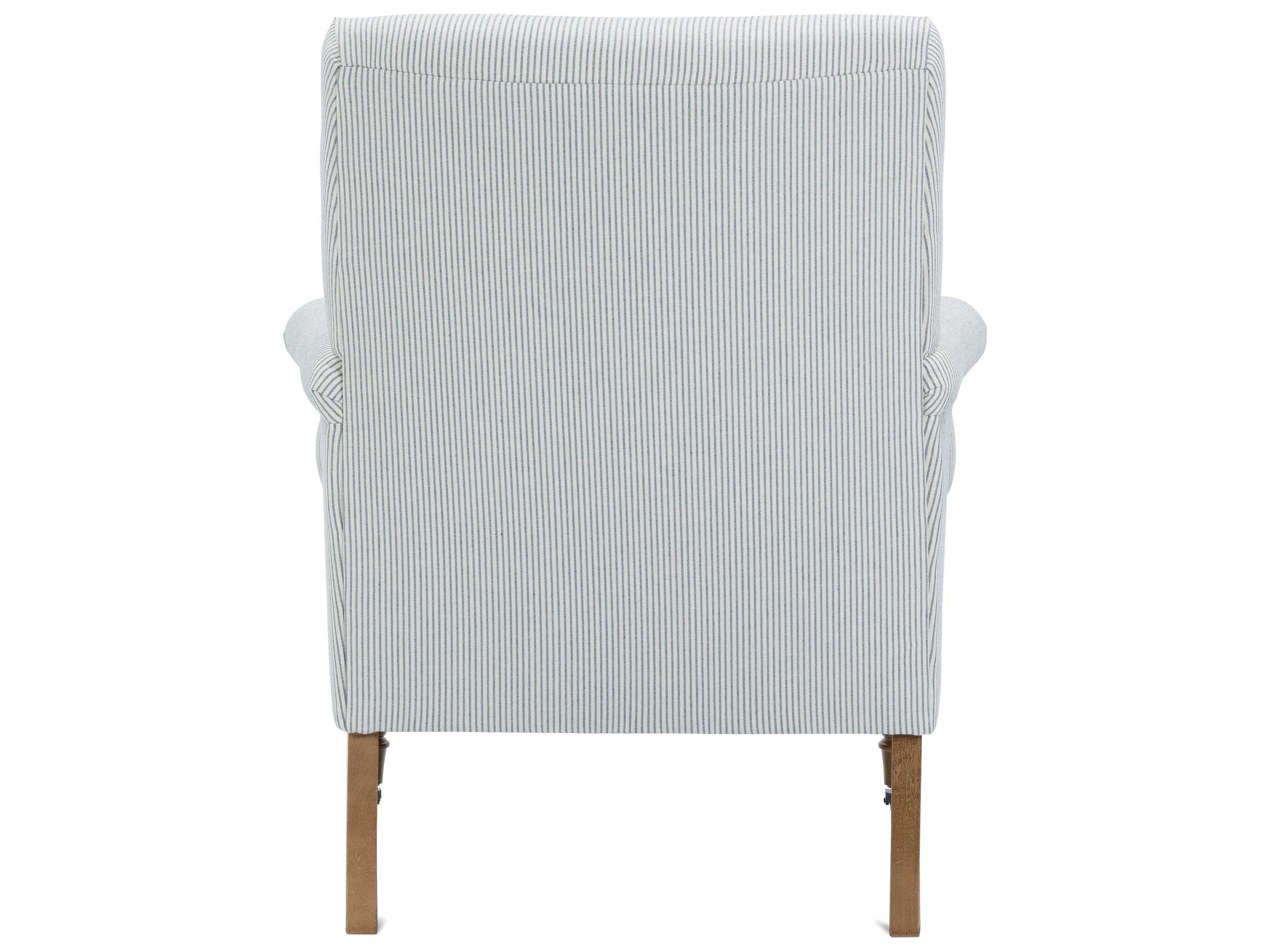 Rowe Hannah Rolling White Fabric Accent Chair