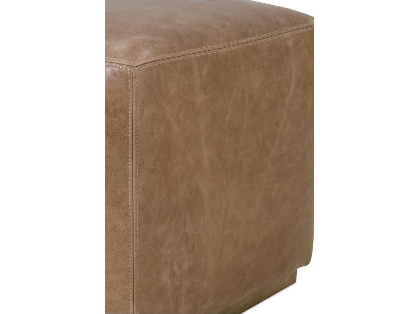 Rowe Dena Brown Leather Ottoman