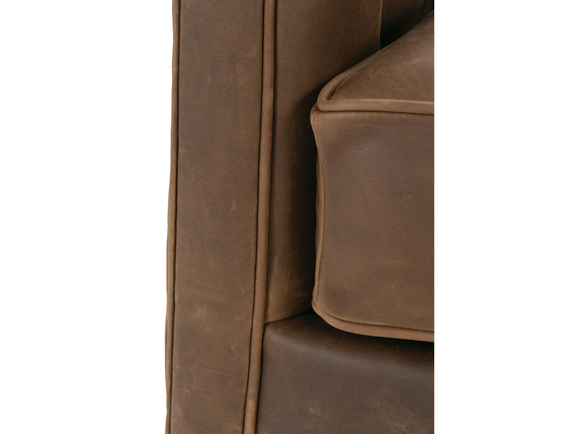 Rowe Kitt Swivel Brown Leather Accent Chair