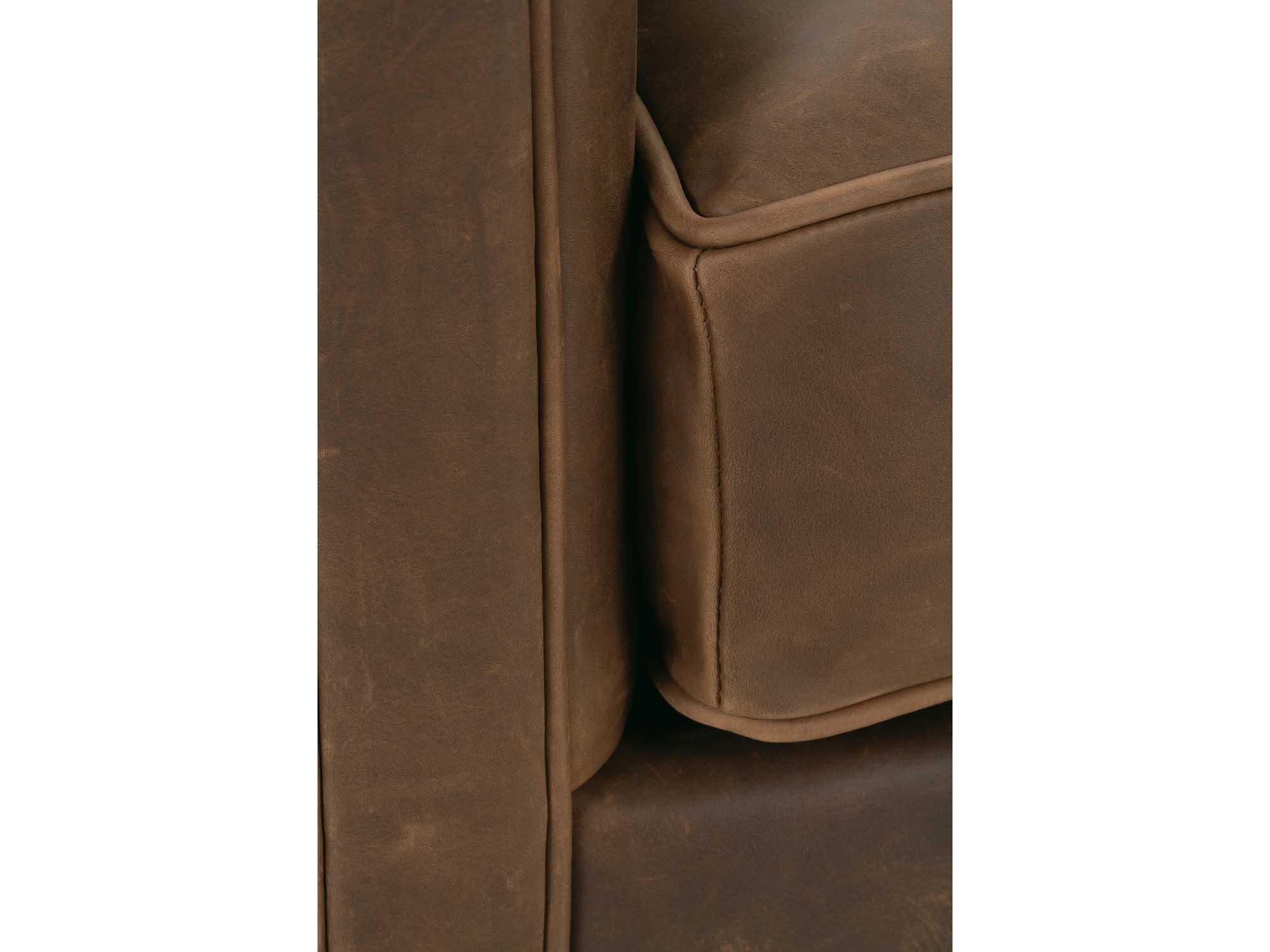 Rowe Kitt Swivel Brown Leather Accent Chair