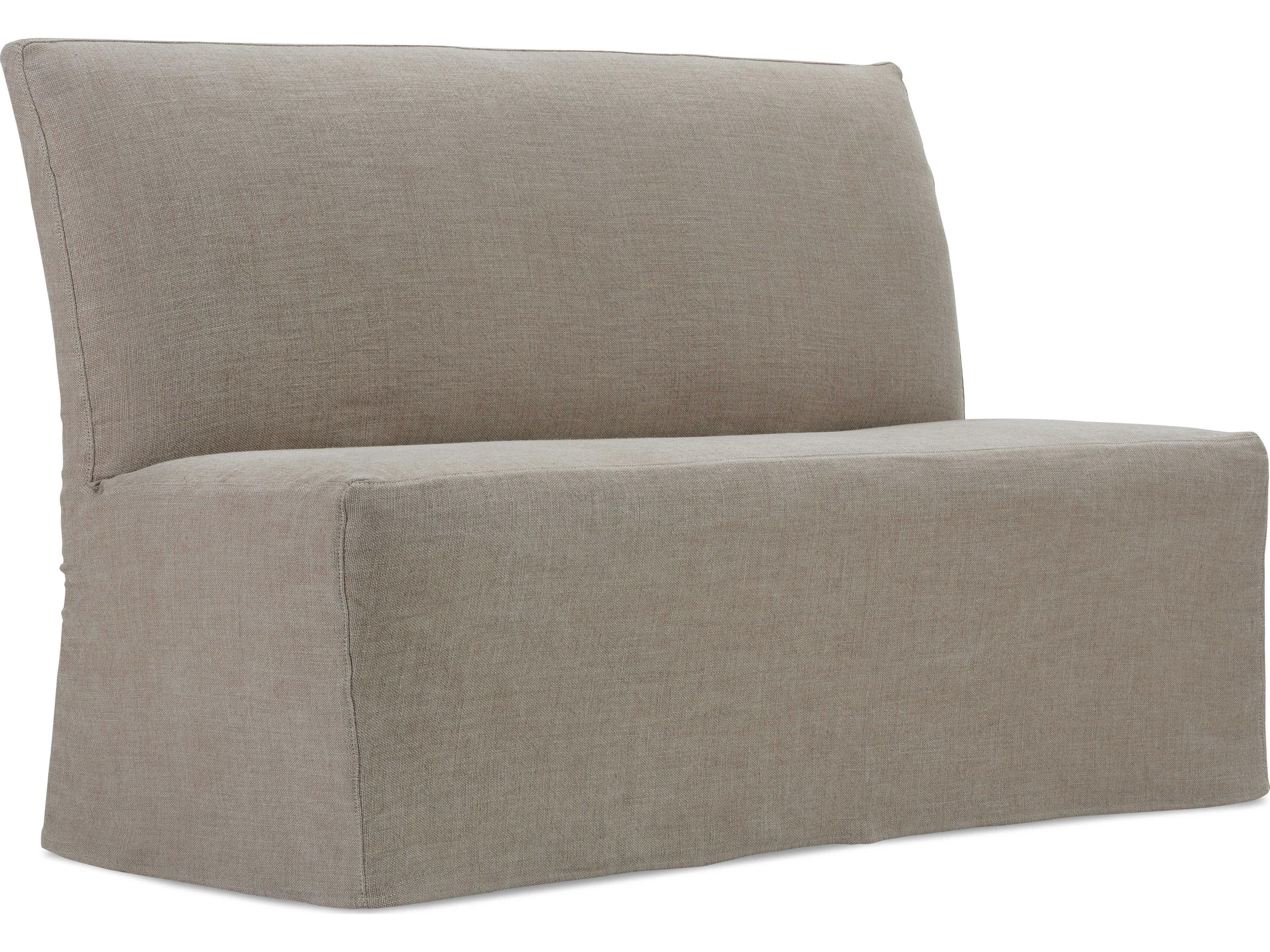 Rowe Finch Beige Upholstered Accent Bench with Silpcover