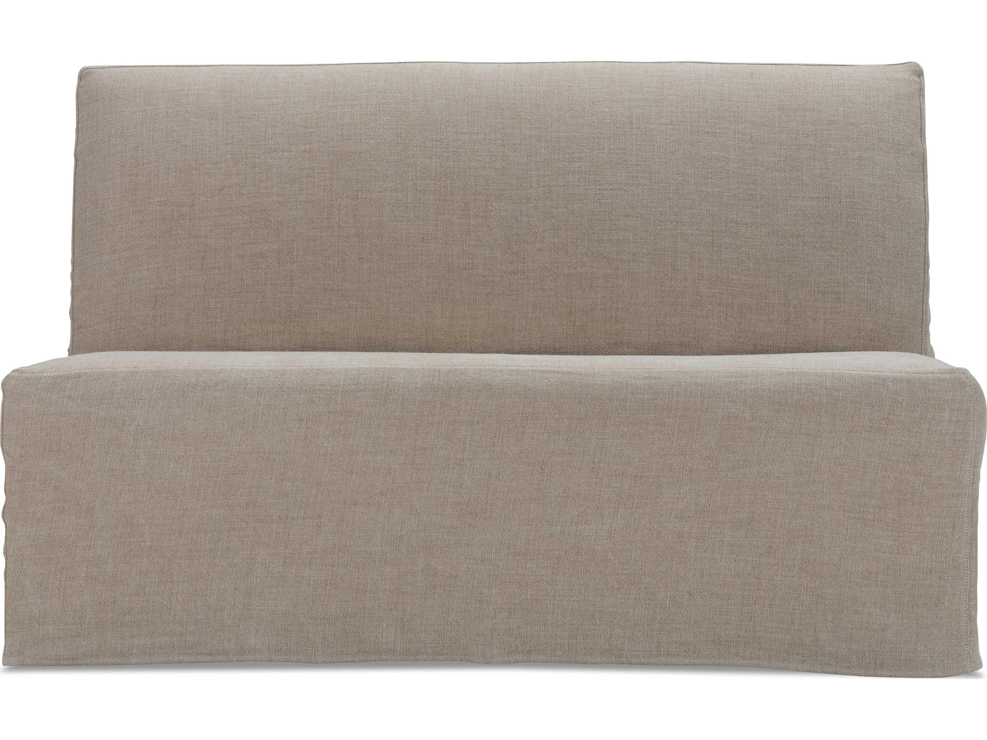Rowe Finch Beige Upholstered Accent Bench with Silpcover