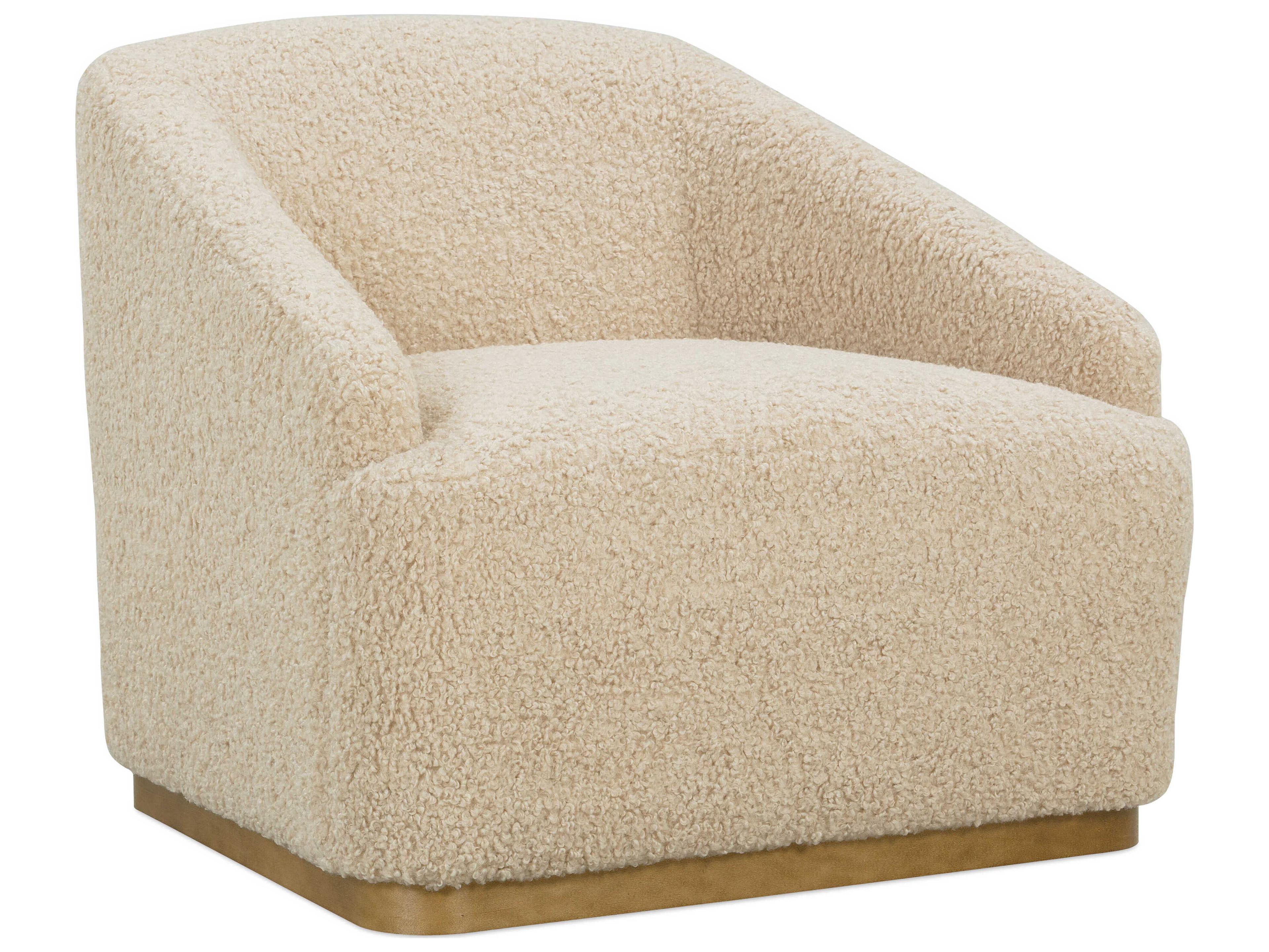 Rowe Bernie Swivel Beige Fabric Accent Chair