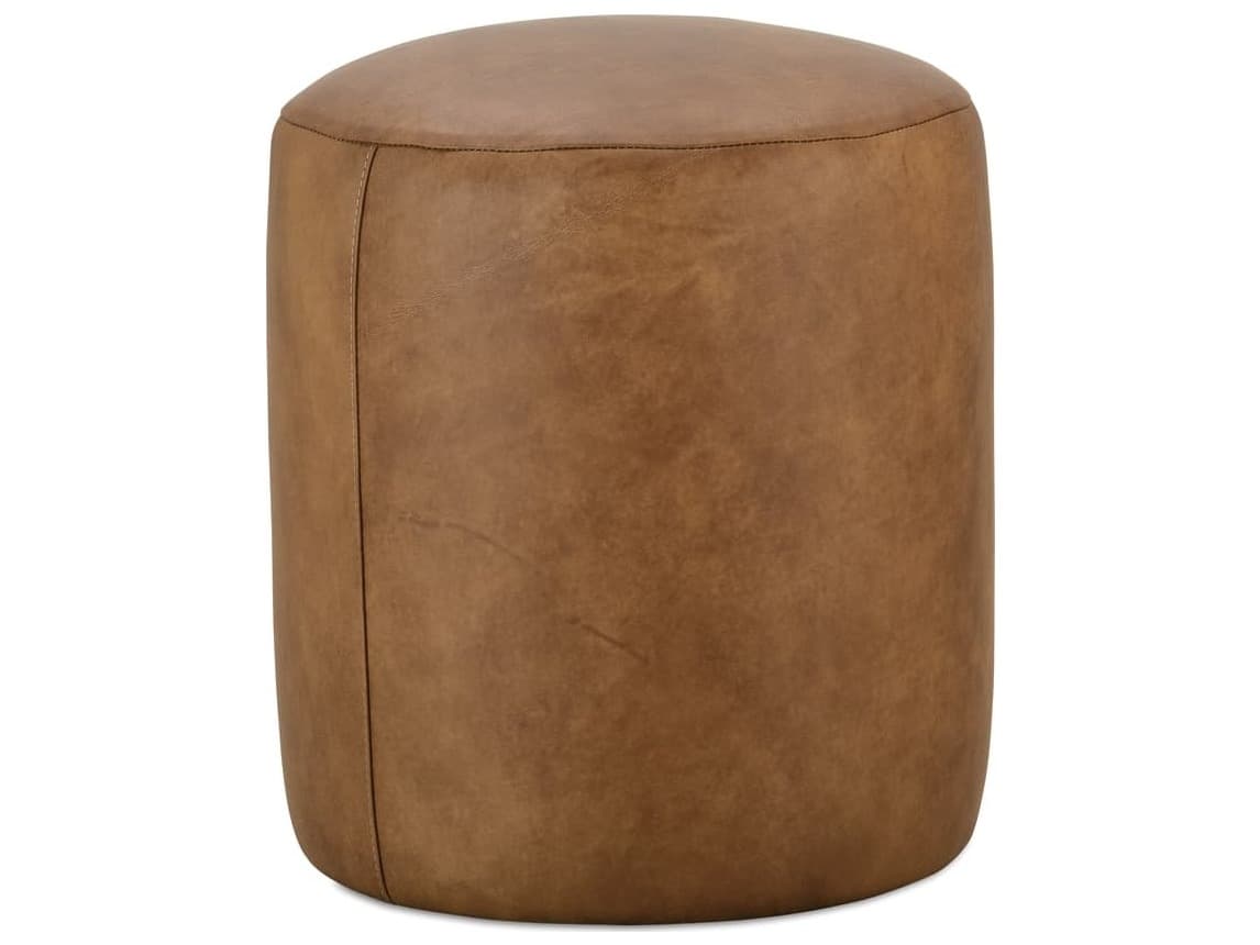 Rowe Cocoa Brown Leather Ottoman