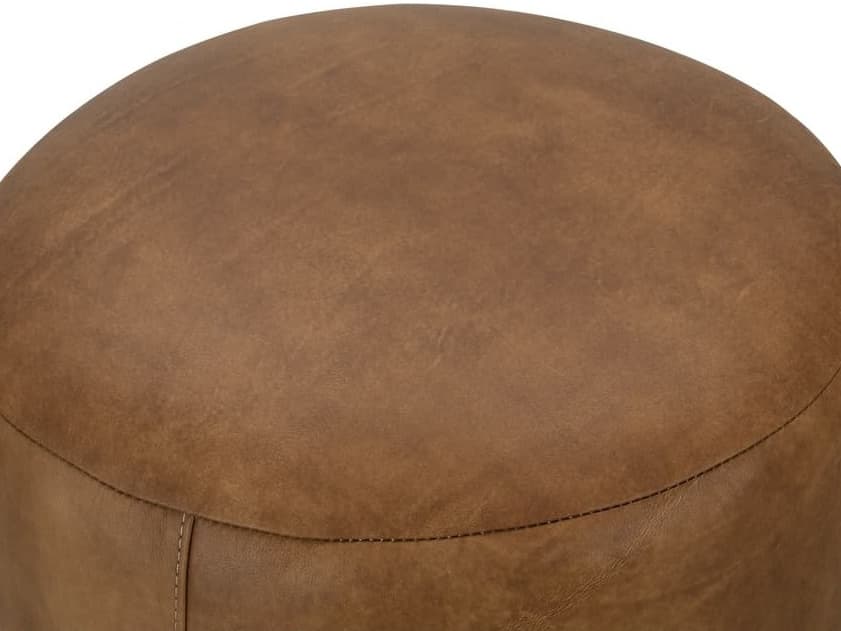 Rowe Cocoa Brown Leather Ottoman