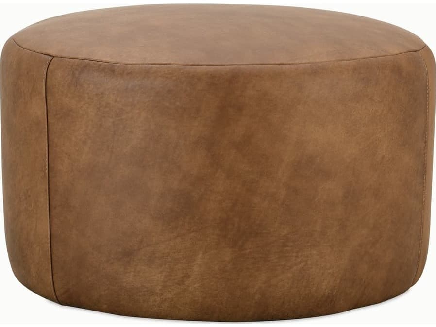 Rowe Cocoa Brown Leather Ottoman