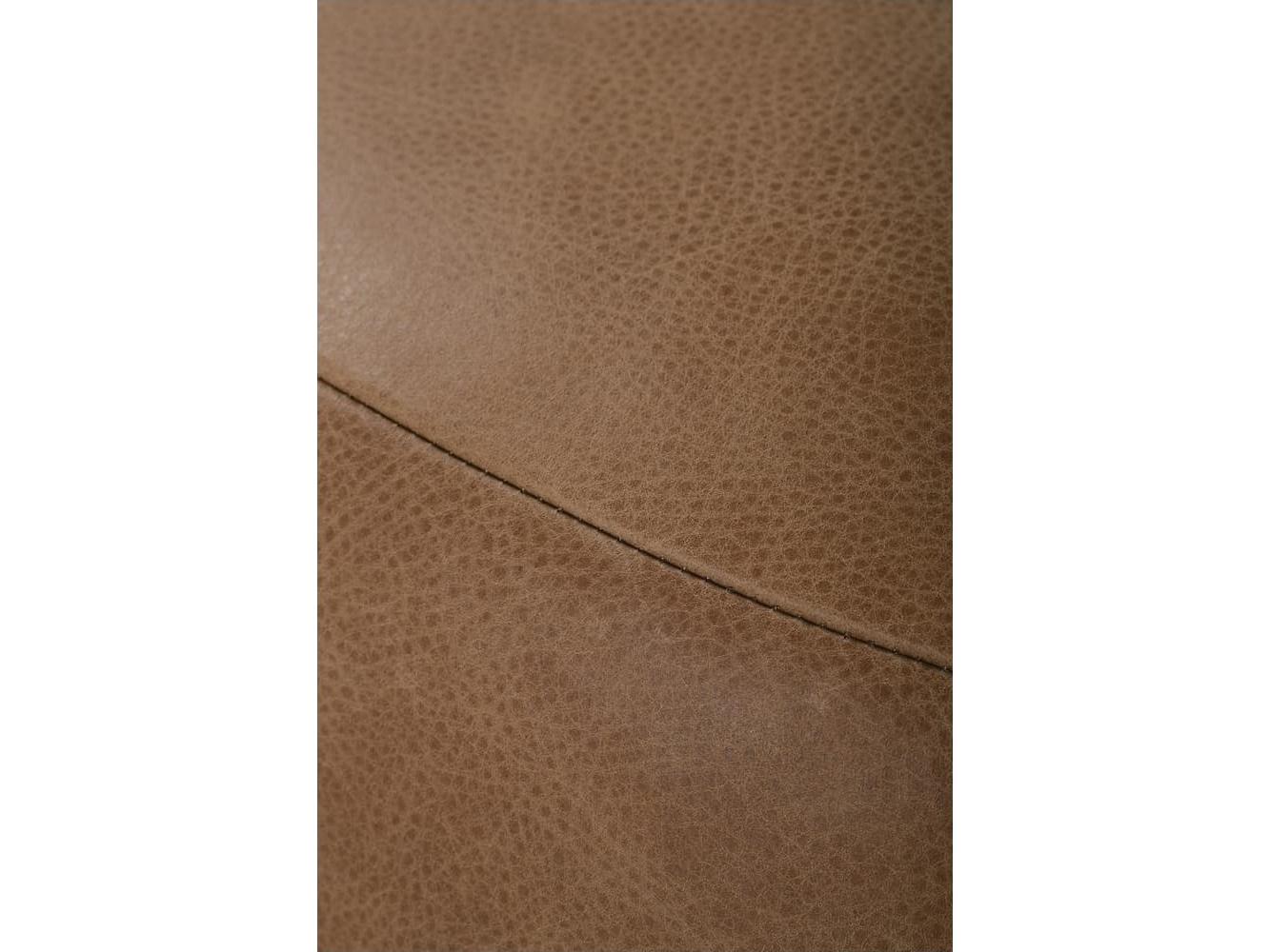 Rowe Nugget Brown Leather Ottoman