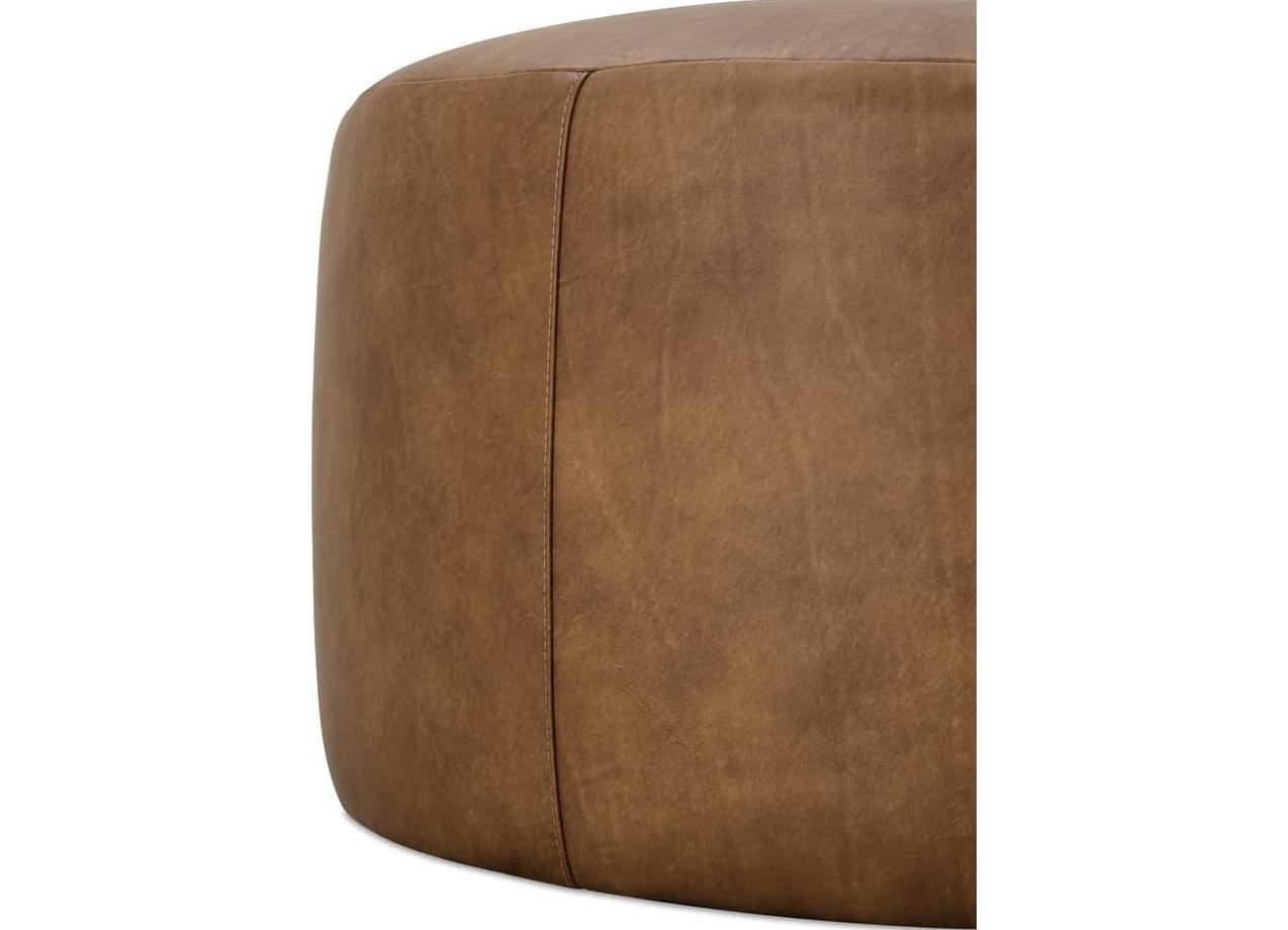 Rowe Cleo Brown Leather Ottoman