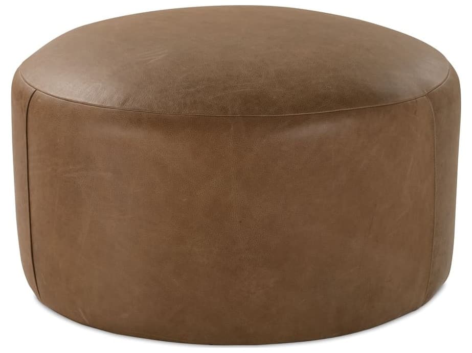 Rowe Cleo Brown Leather Ottoman