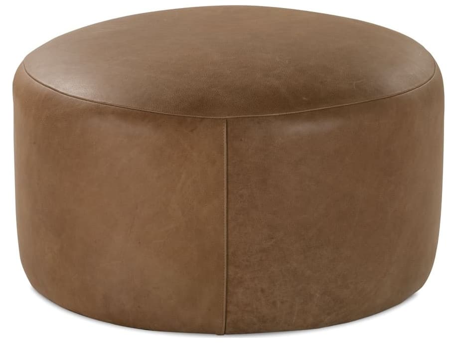 Rowe Cleo Brown Leather Ottoman