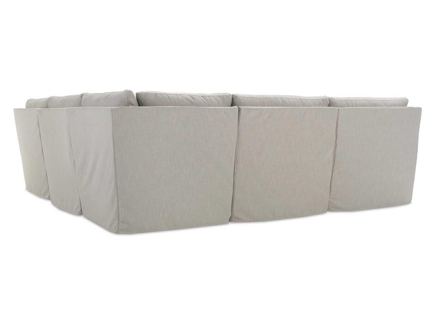 Rowe Serena Gray Upholstered Sectional Sofa