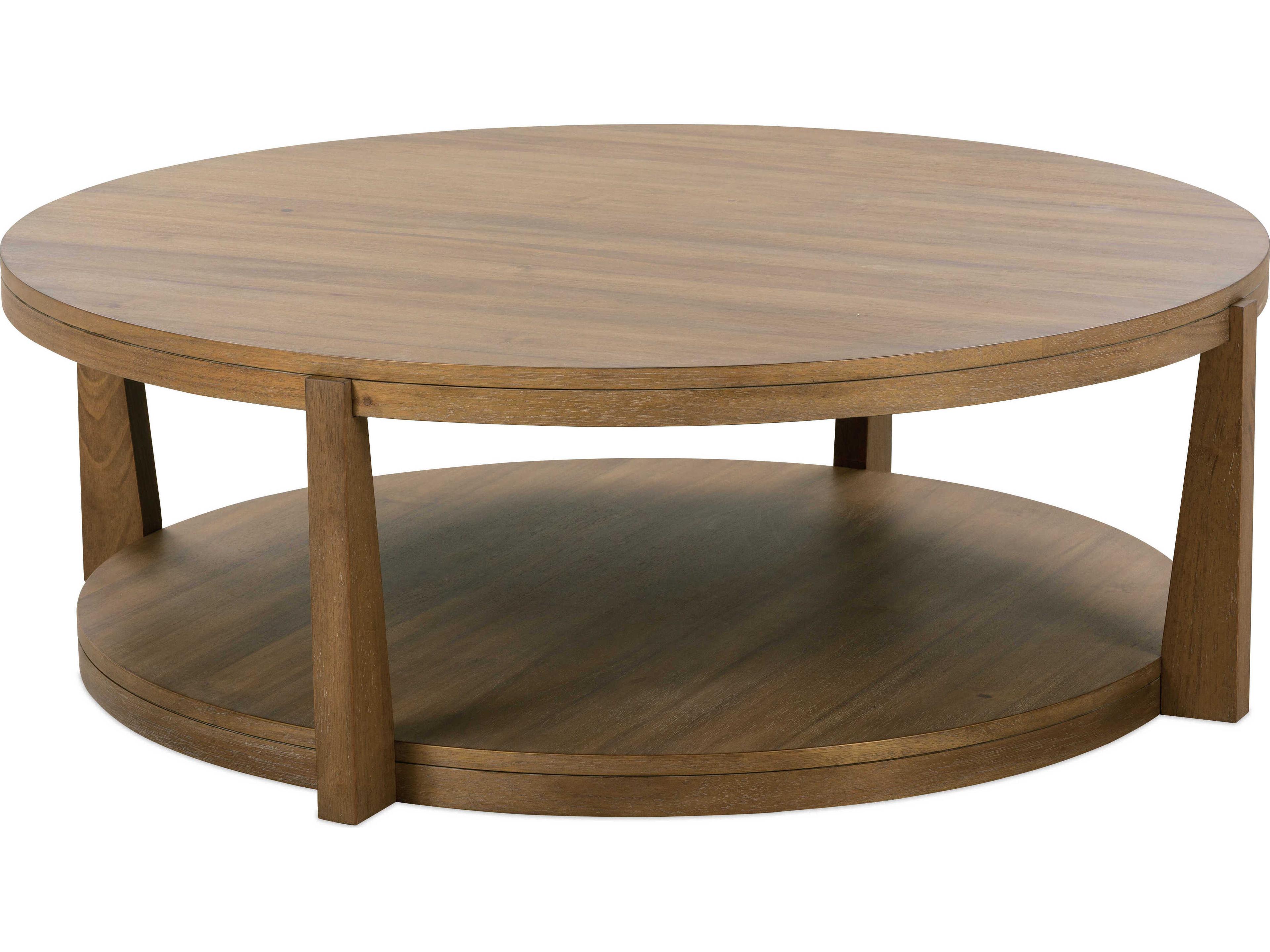 Rowe Koda Round Wood Saddle Coffee Table