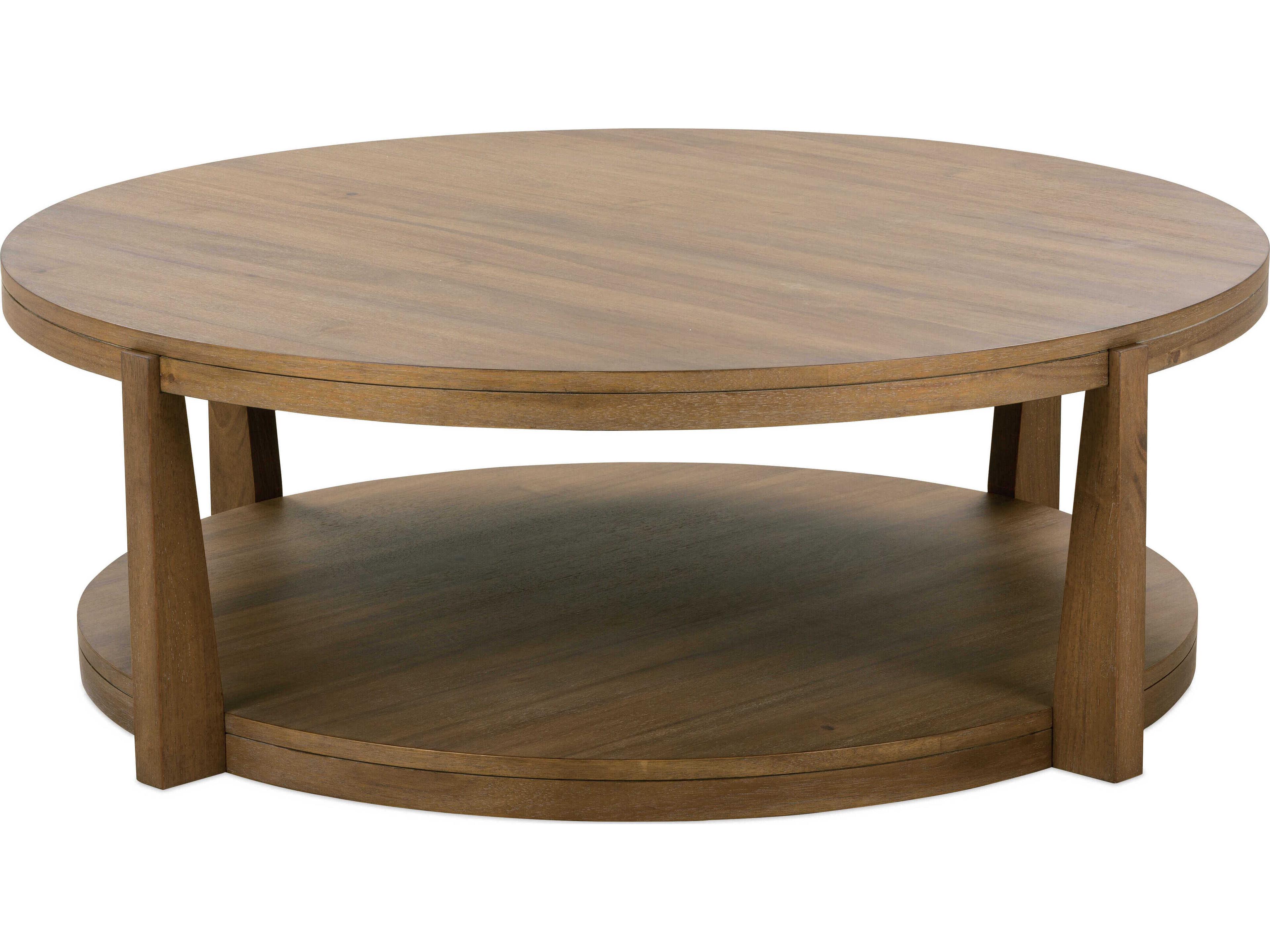 Rowe Koda Round Wood Saddle Coffee Table