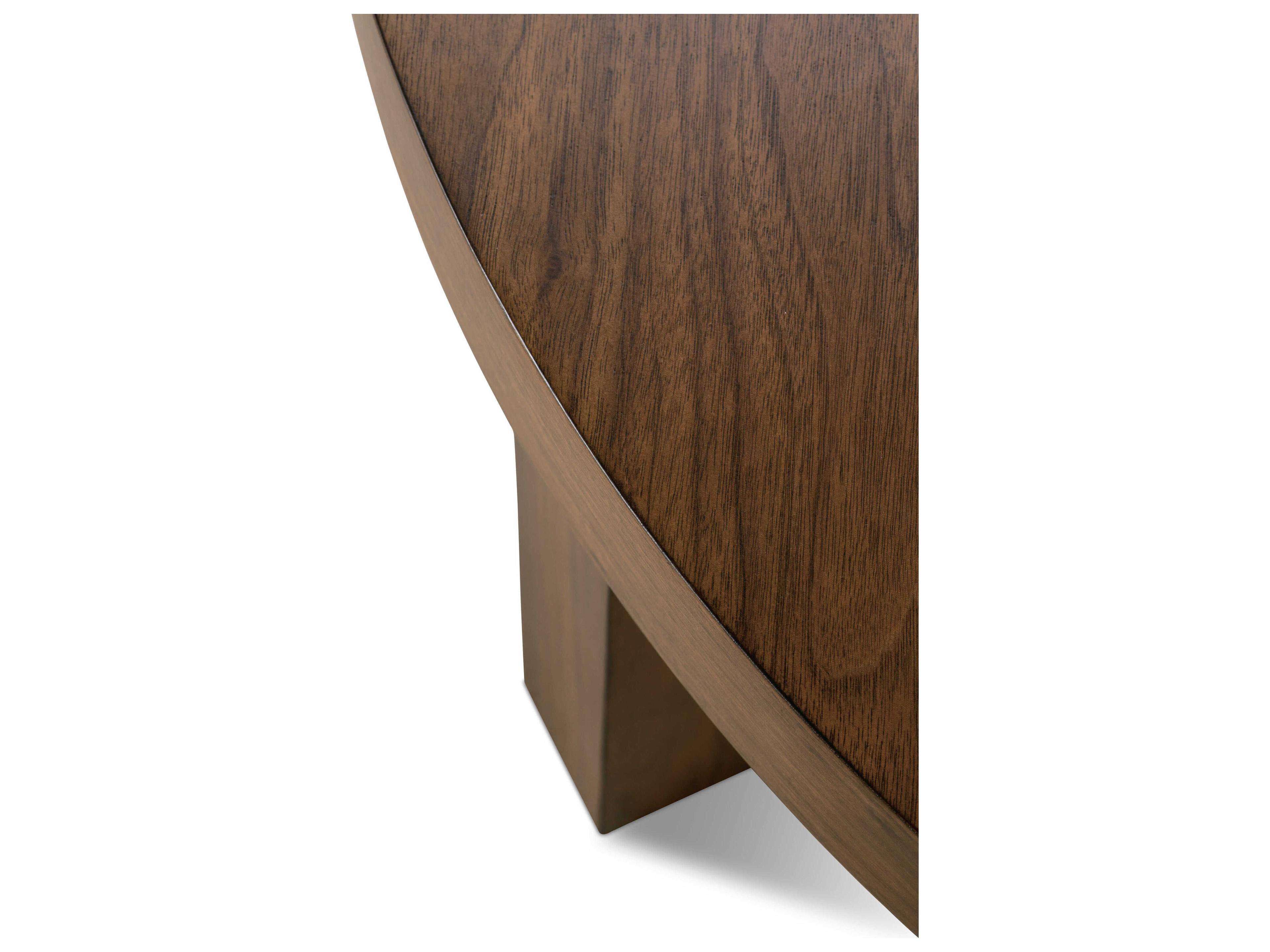 Rowe Capri Round Wood Auburn Cocktail Table