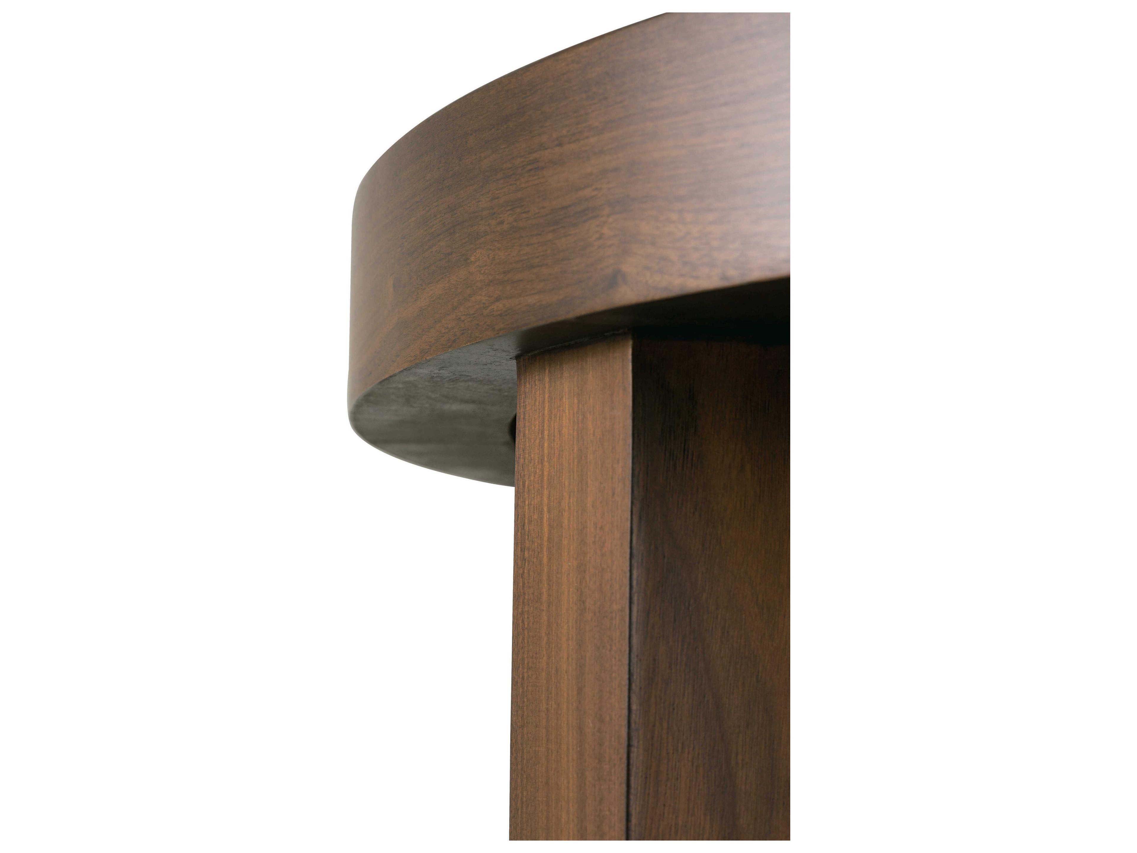 Rowe Capri Round Wood Auburn Cocktail Table