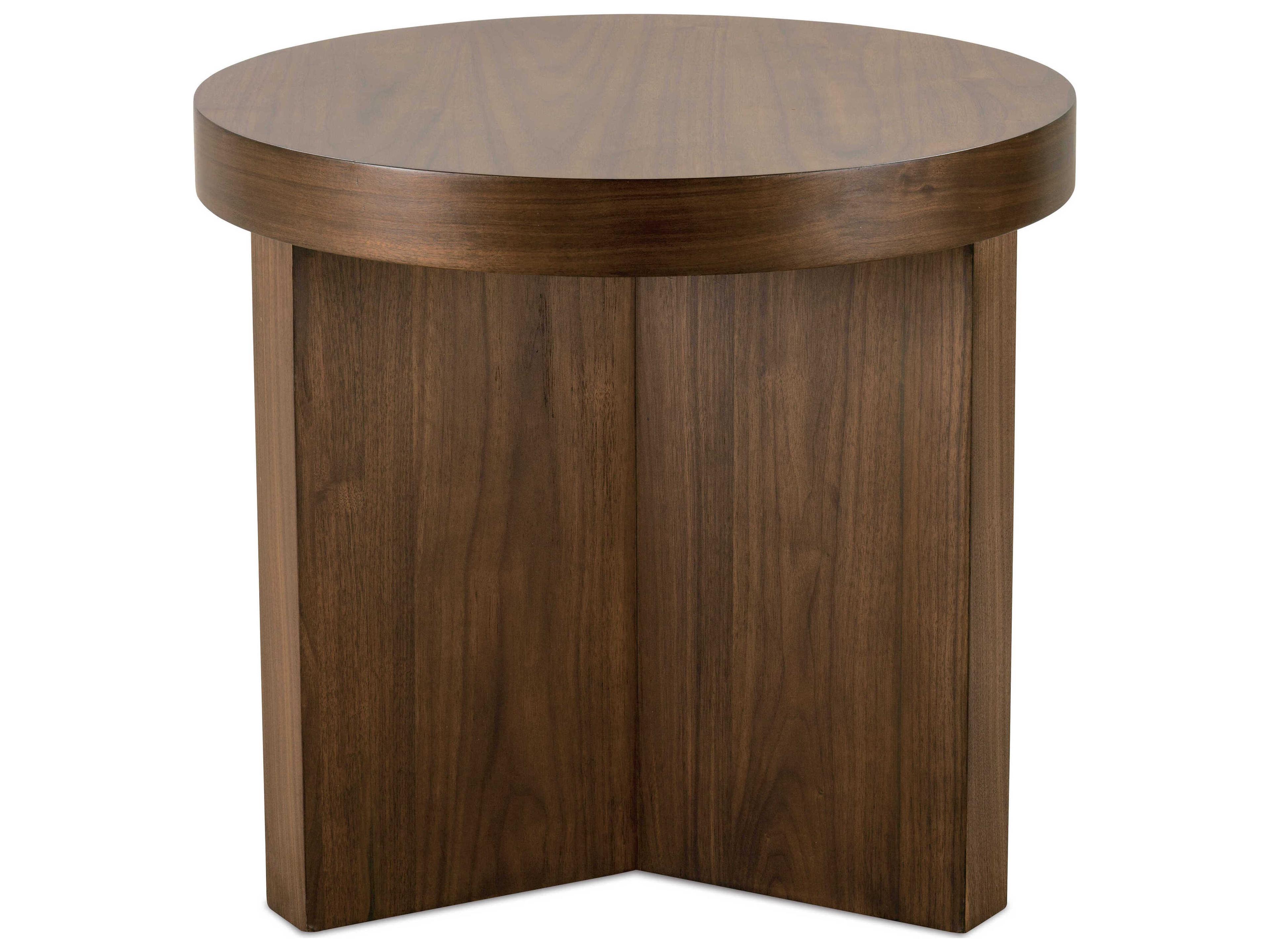 Rowe Capri Round Wood Auburn End Table