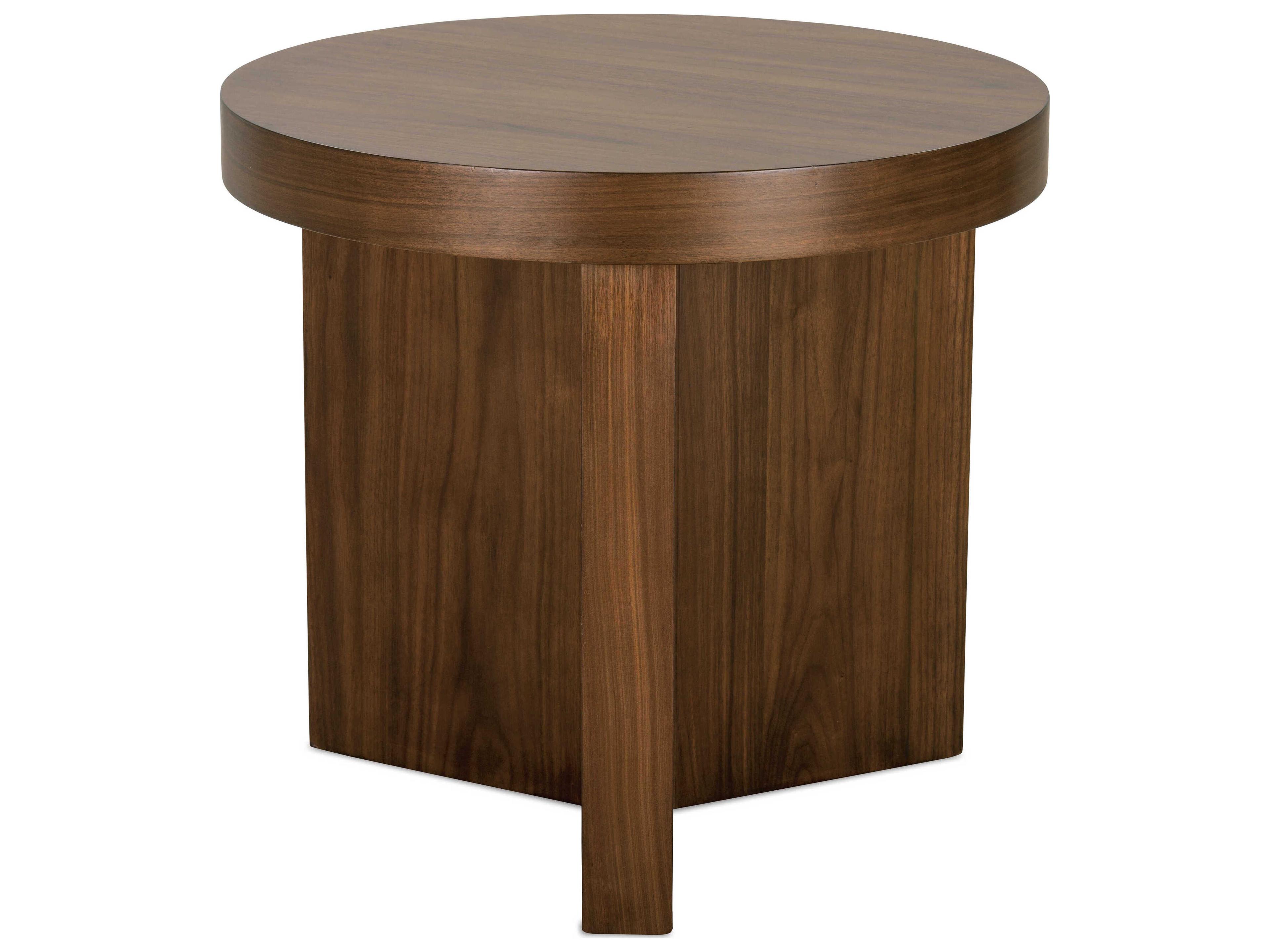 Rowe Capri Round Wood Auburn End Table