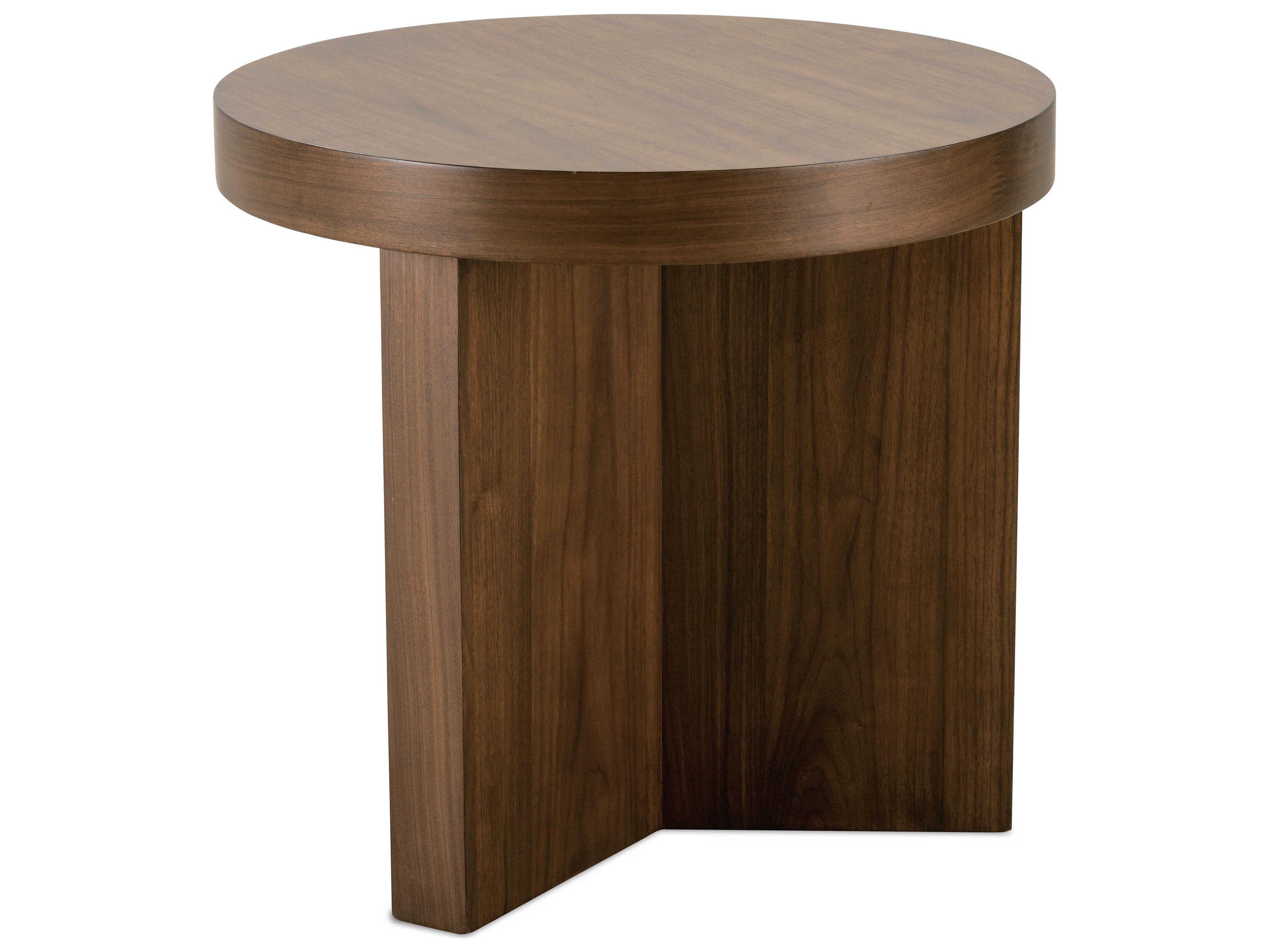Rowe Capri Round Wood Auburn End Table