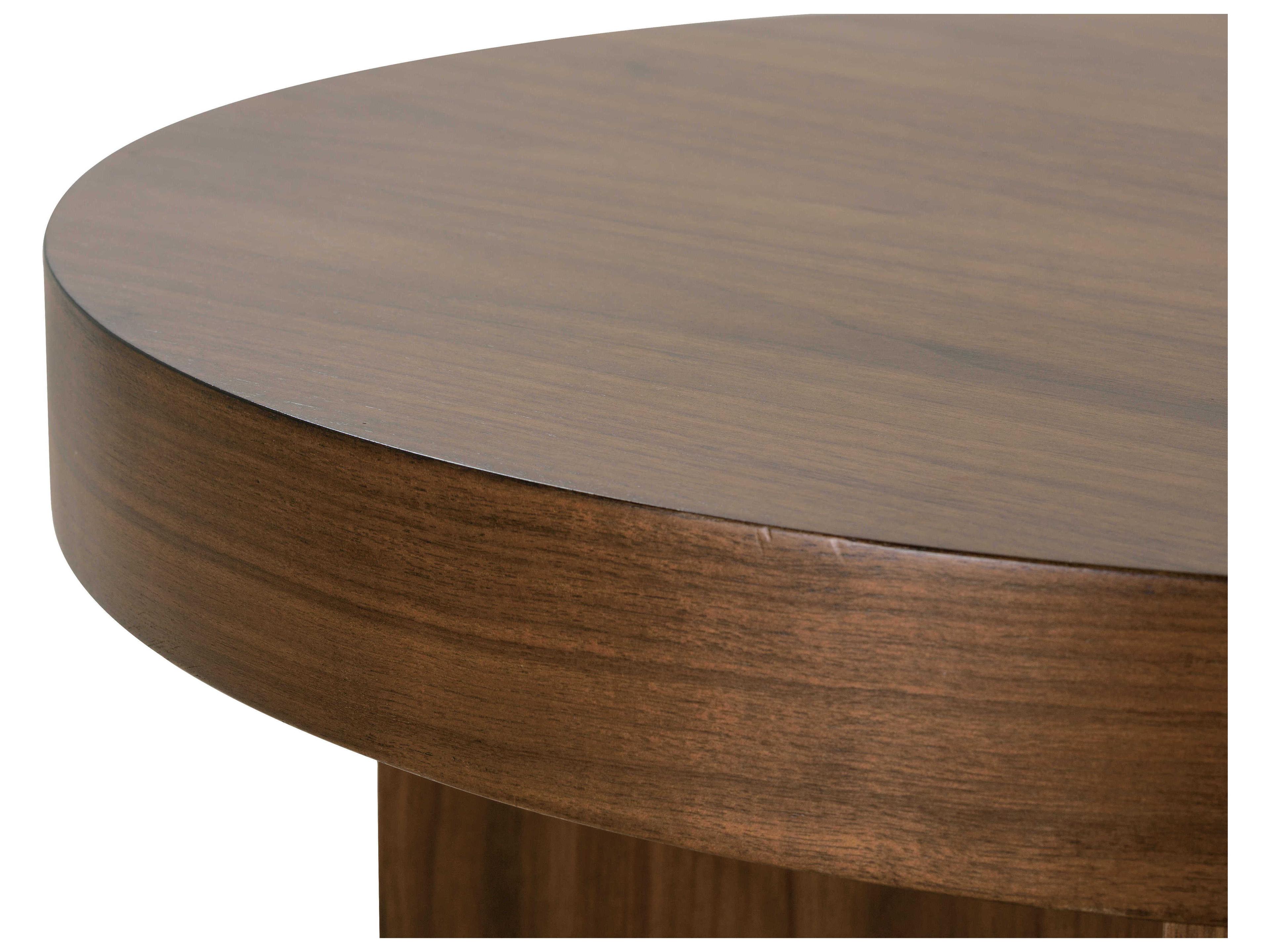 Rowe Capri Round Wood Auburn End Table