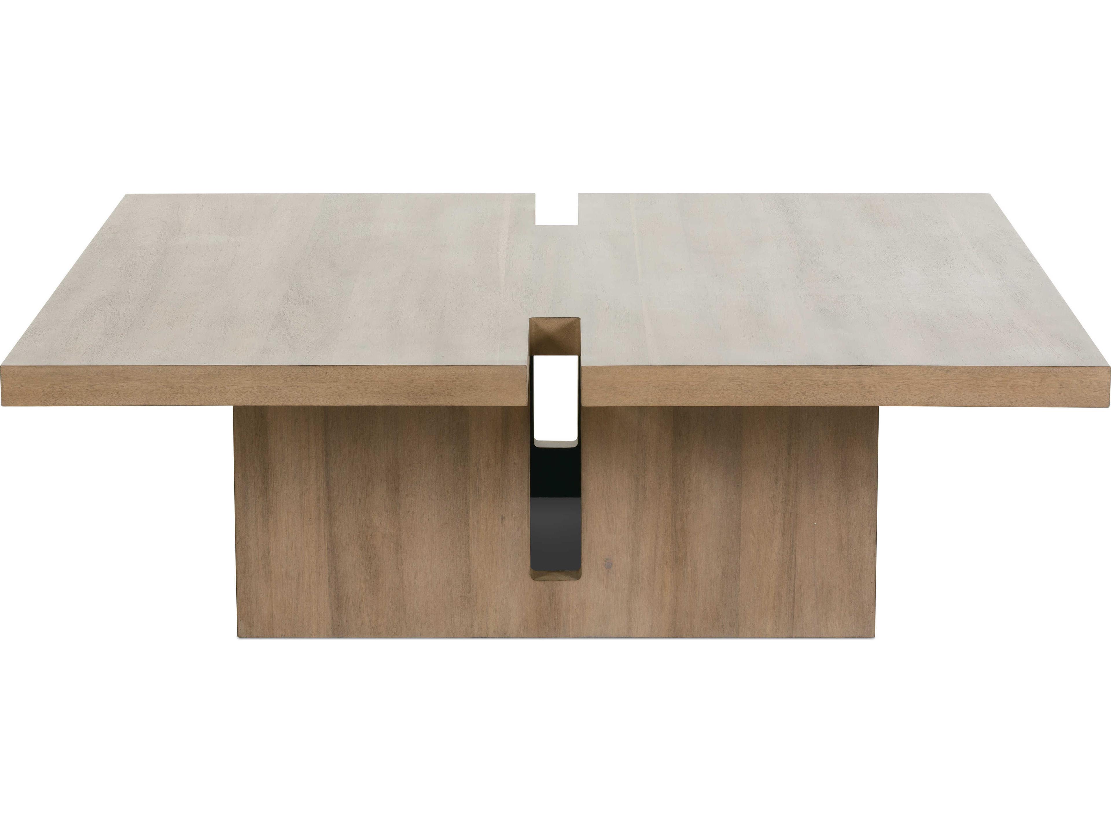 Rowe Theory Square Wood Fawn Cocktail Table