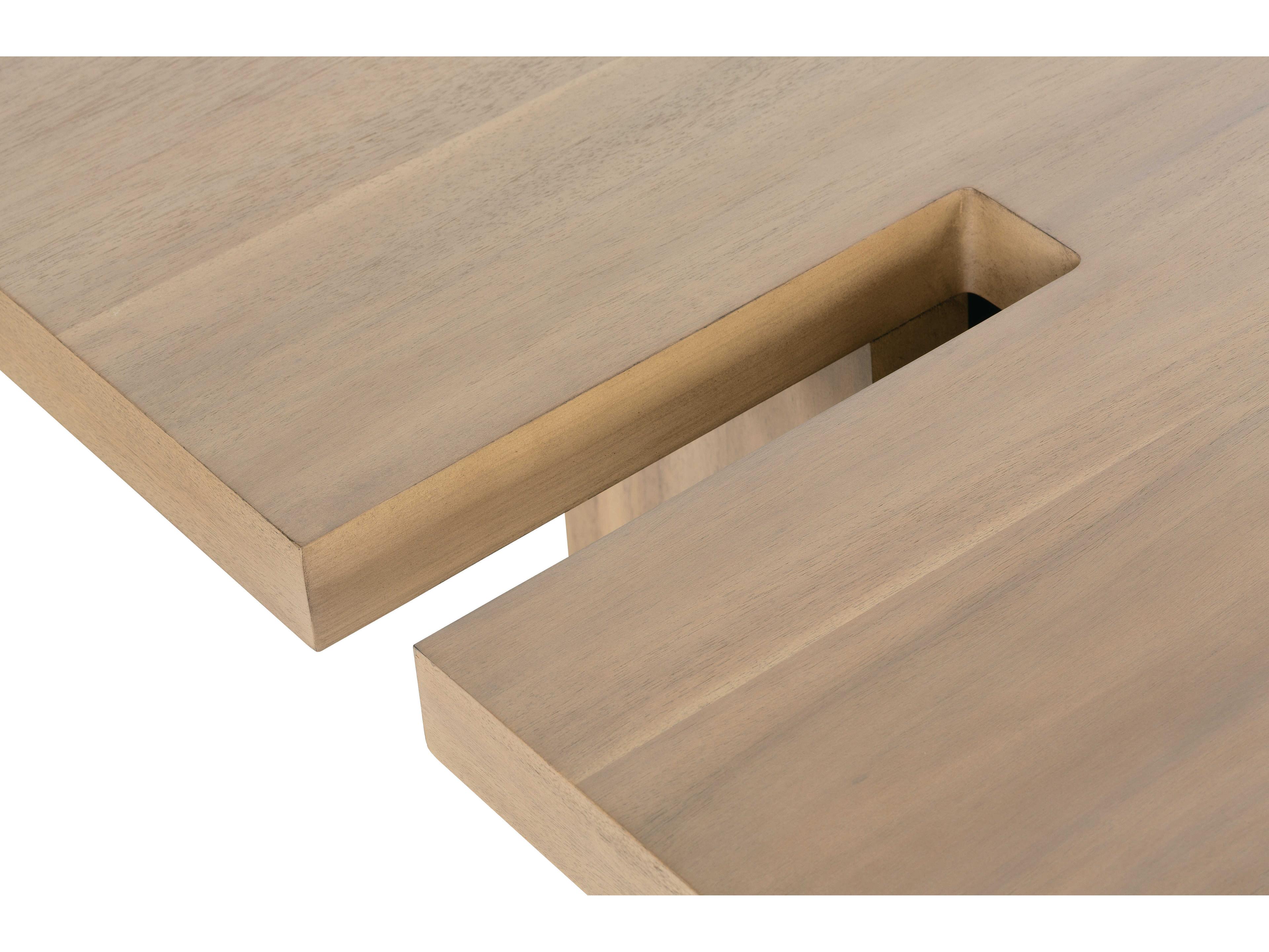 Rowe Theory Rectangular Wood Fawn Cocktail Table