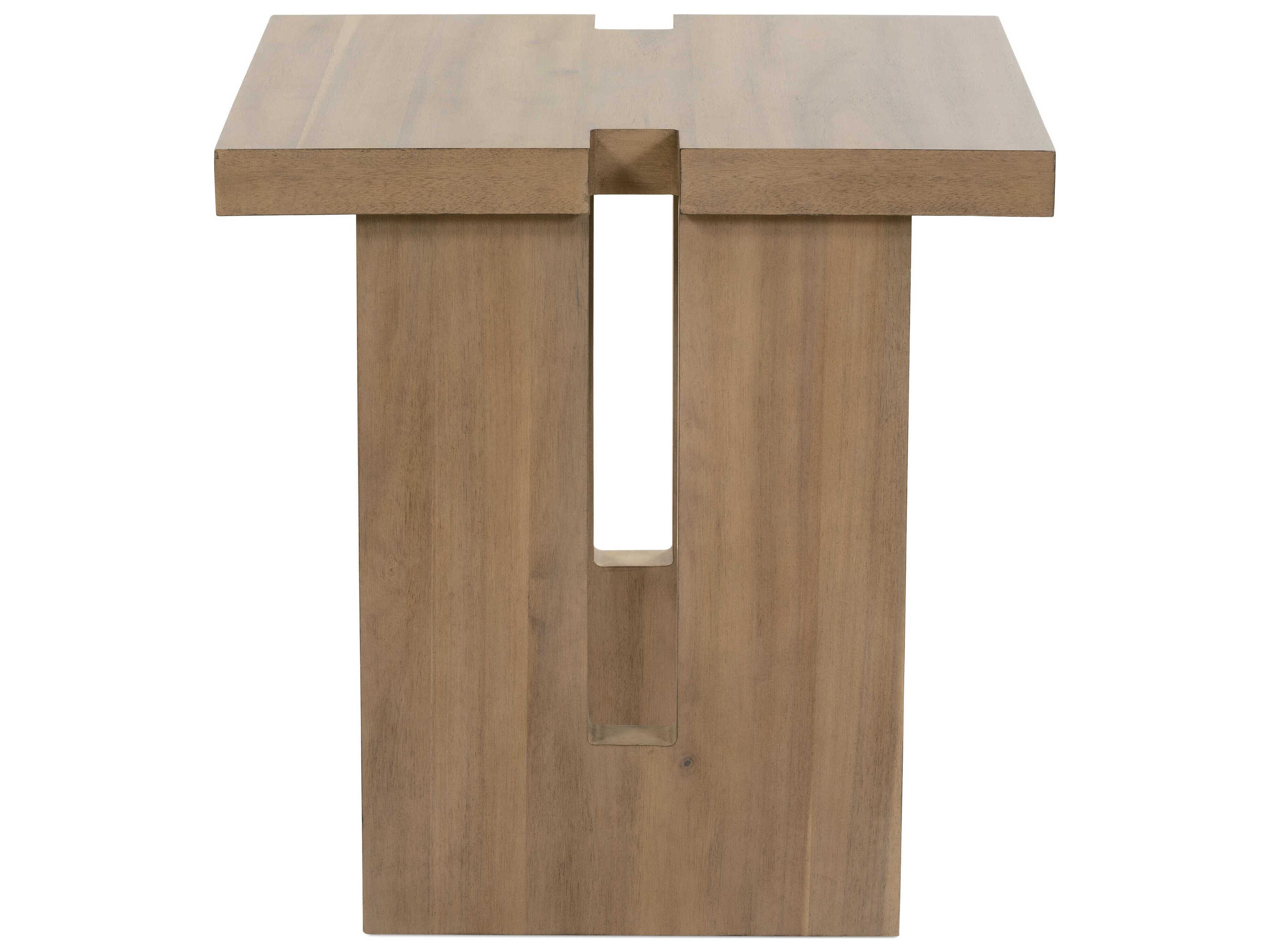 Rowe Theory Square Wood Fawn End Table