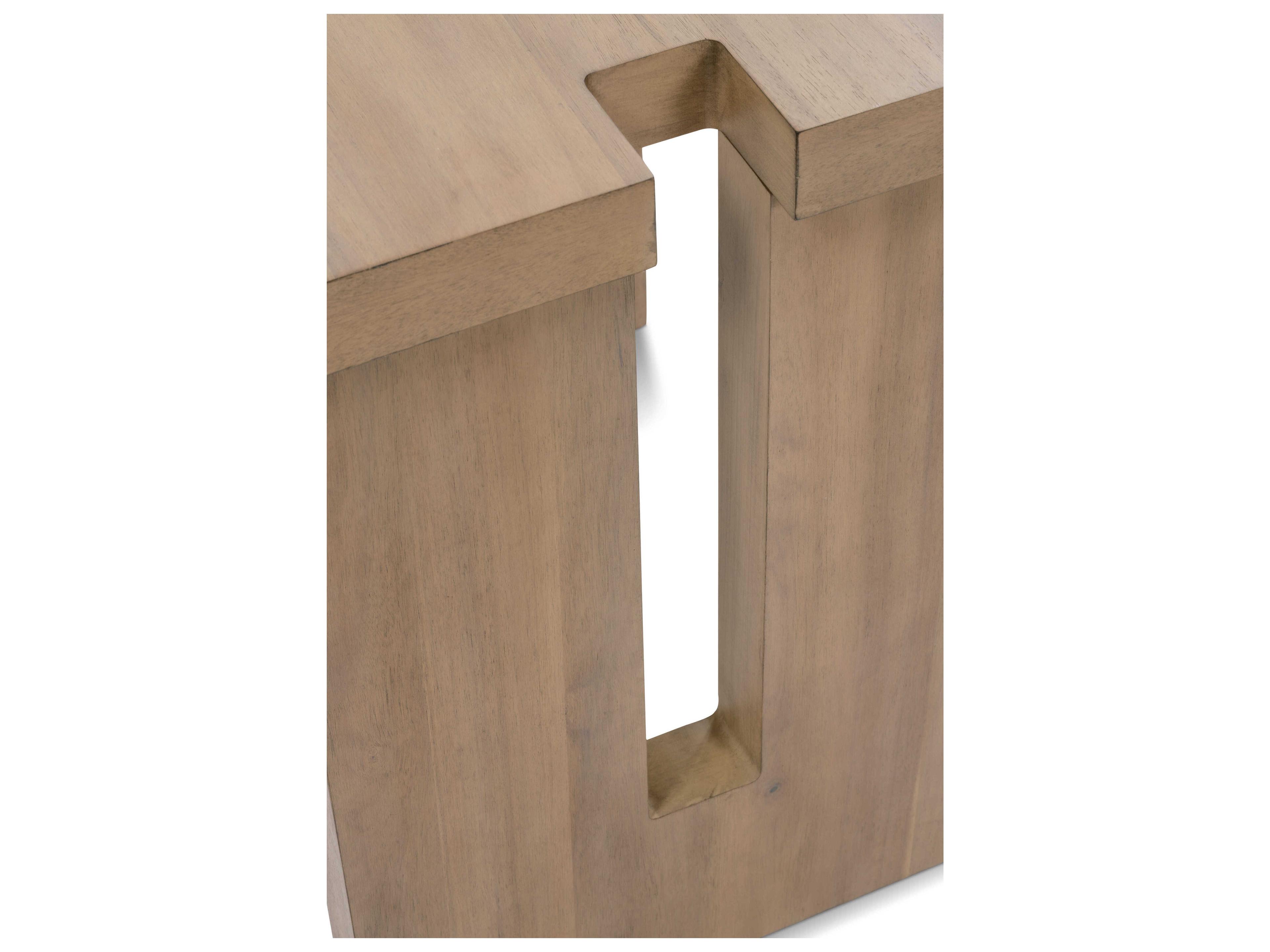 Rowe Theory Square Wood Fawn End Table