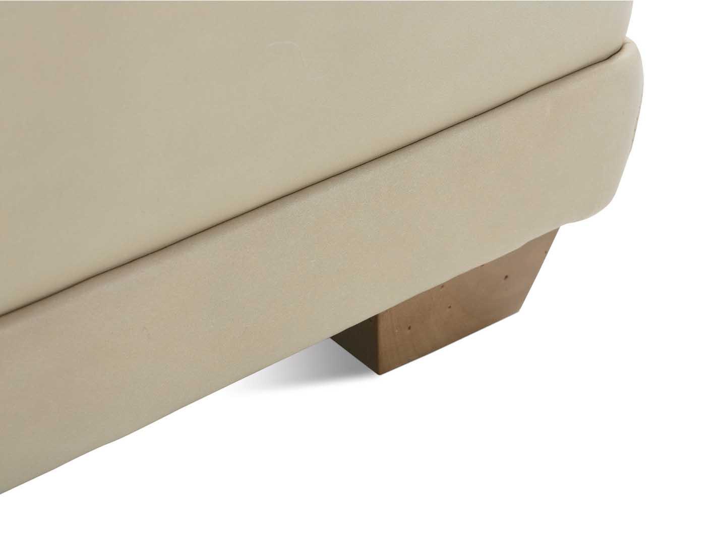 Rowe Sylvie Chocolate Beige Upholstered Ottoman