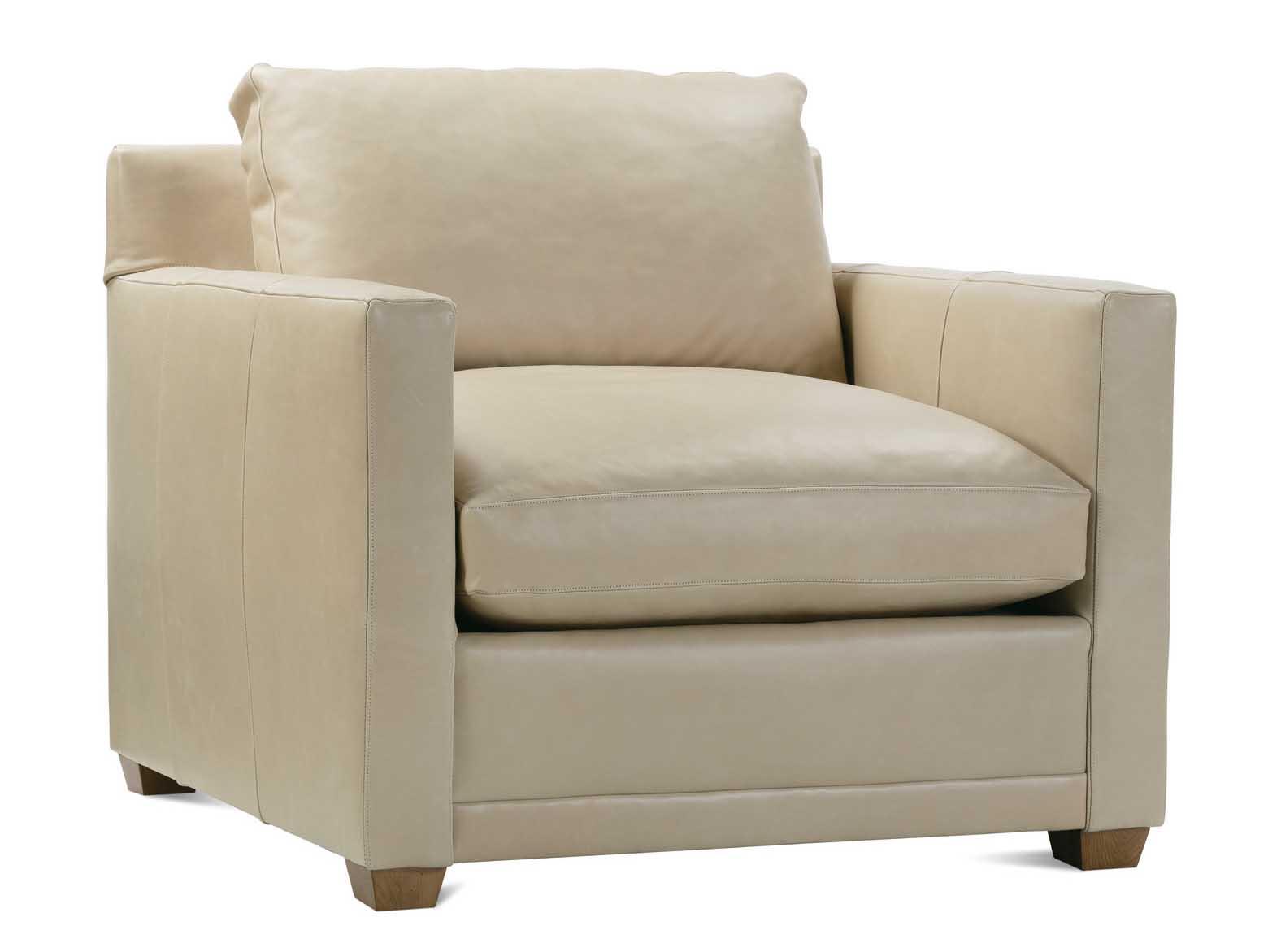 Rowe Sylvie Beige Leather Accent Chair