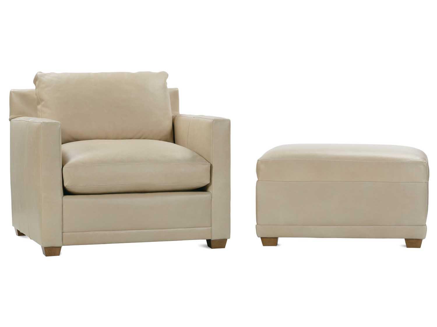 Rowe Sylvie Beige Leather Accent Chair