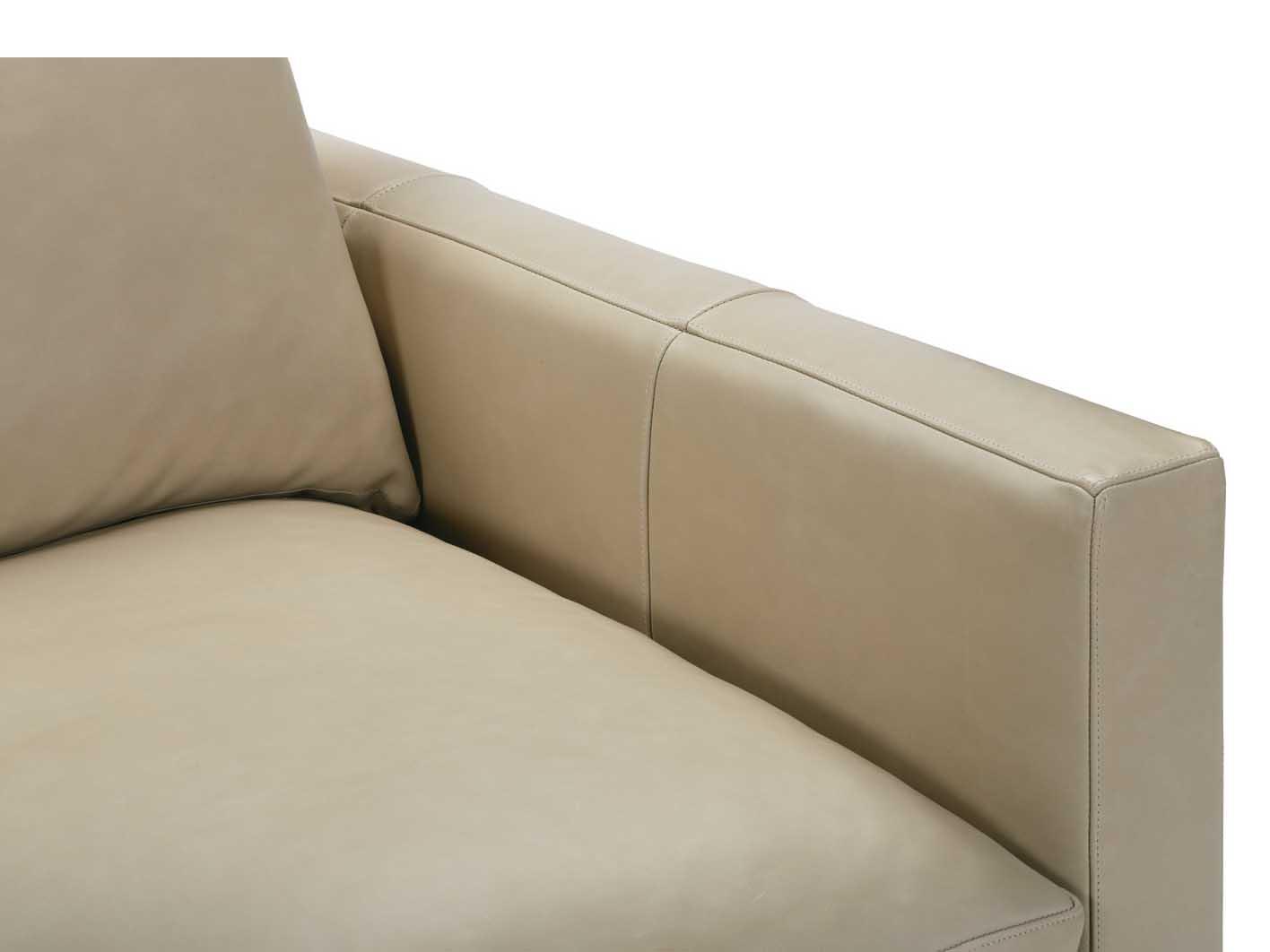 Rowe Sylvie Beige Leather Accent Chair